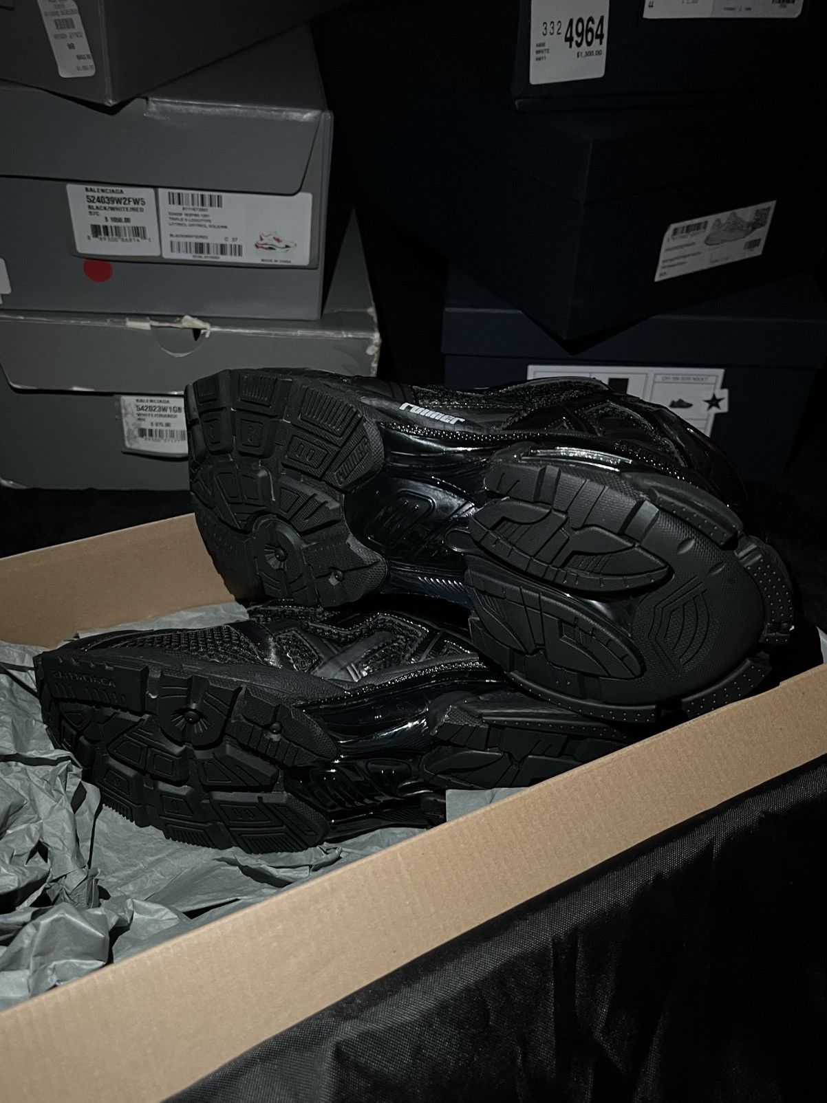 Balenciaga Balenciaga Runner “Triple Black” Made in Italy Size US 11 / EU 44 - 12 Thumbnail