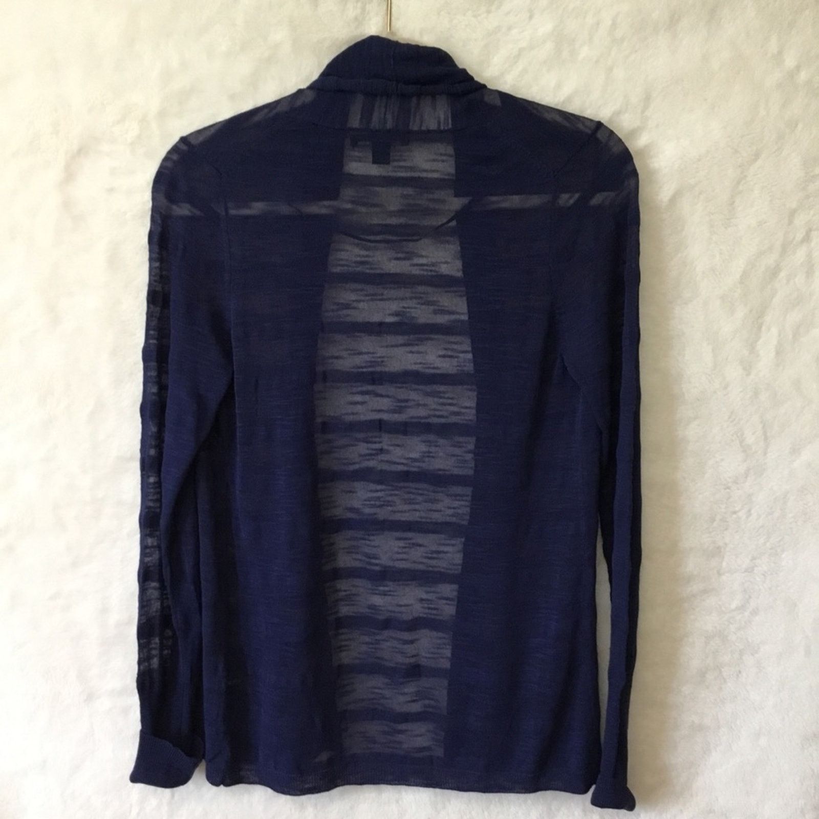 Banana Republic Banana Republic Blue Pattern Open Cardigan Size S / US 4 / IT 40 - 5 Thumbnail