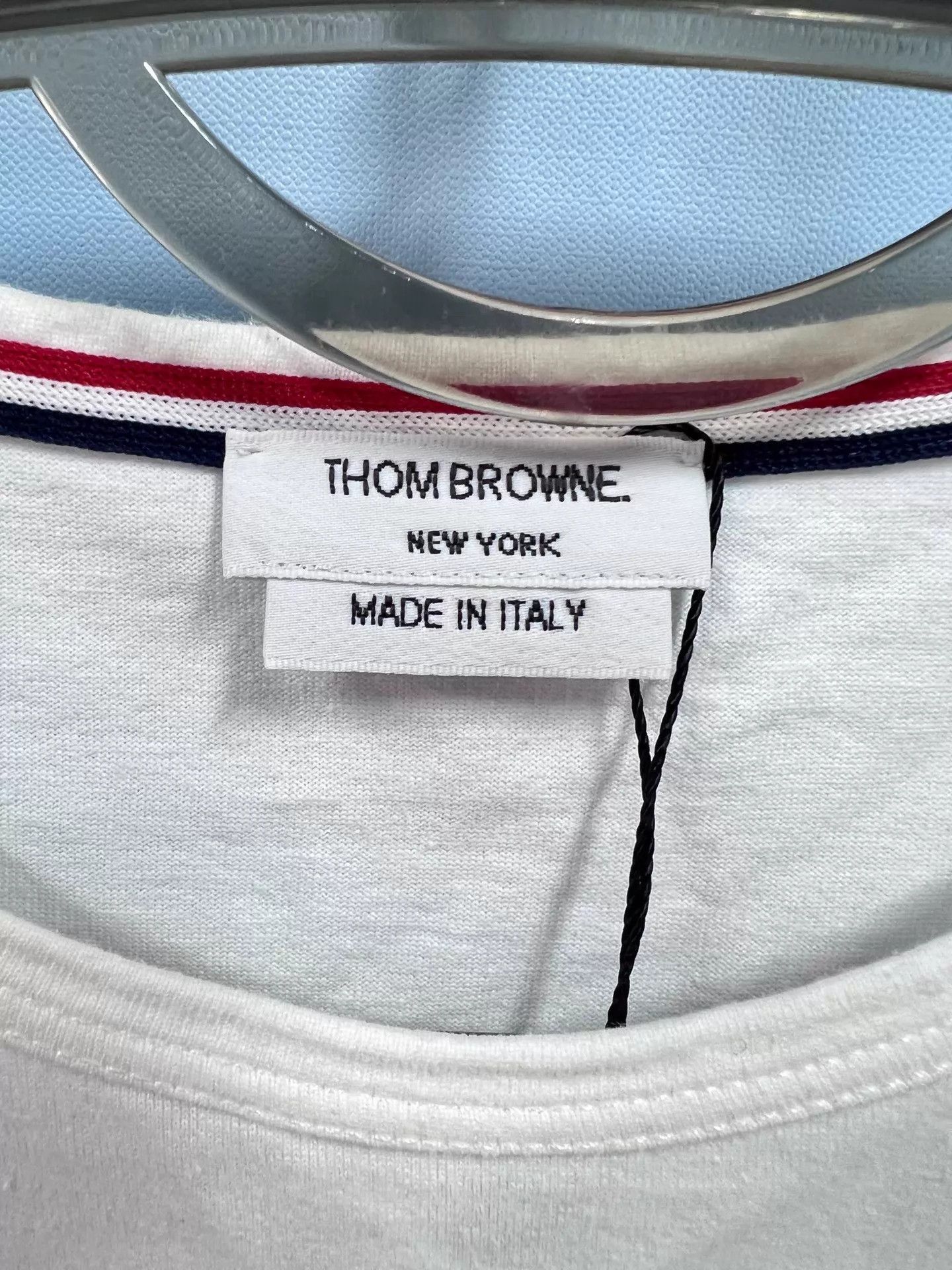Thom Browne Thom Browne 99 New White Pocket Stripe SS Shirt Size 0 Size US XS / EU 42 / 0 - 3 Thumbnail