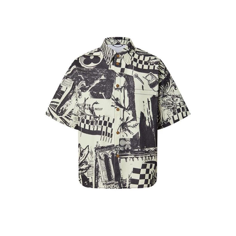 Louis Vuitton Louis Vuitton Cartoon newspaper graffiti denim short sleev Size US M / EU 48-50 / 2 - 1 Thumbnail
