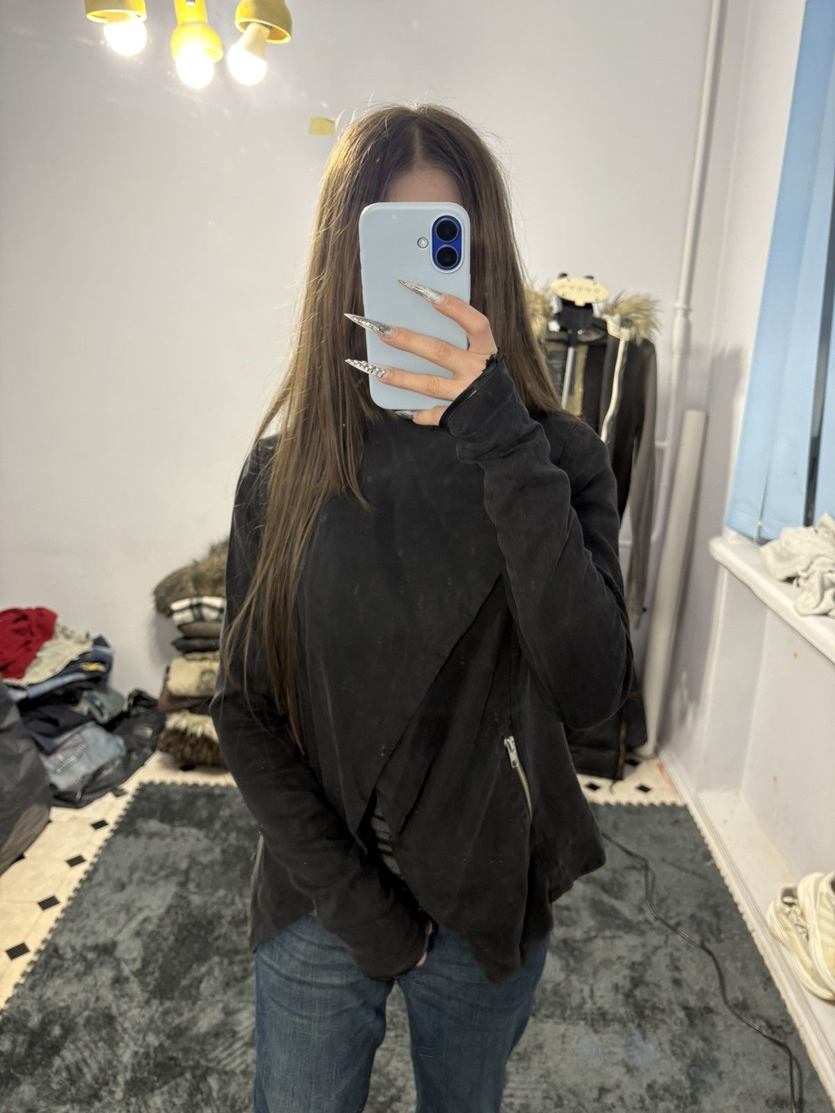 Hysteric Glamour 00s Rick Owens Vibe Y2K Avant Garde Assymetric Jacket Size M / US 6-8 / IT 42-44 - 9 Thumbnail