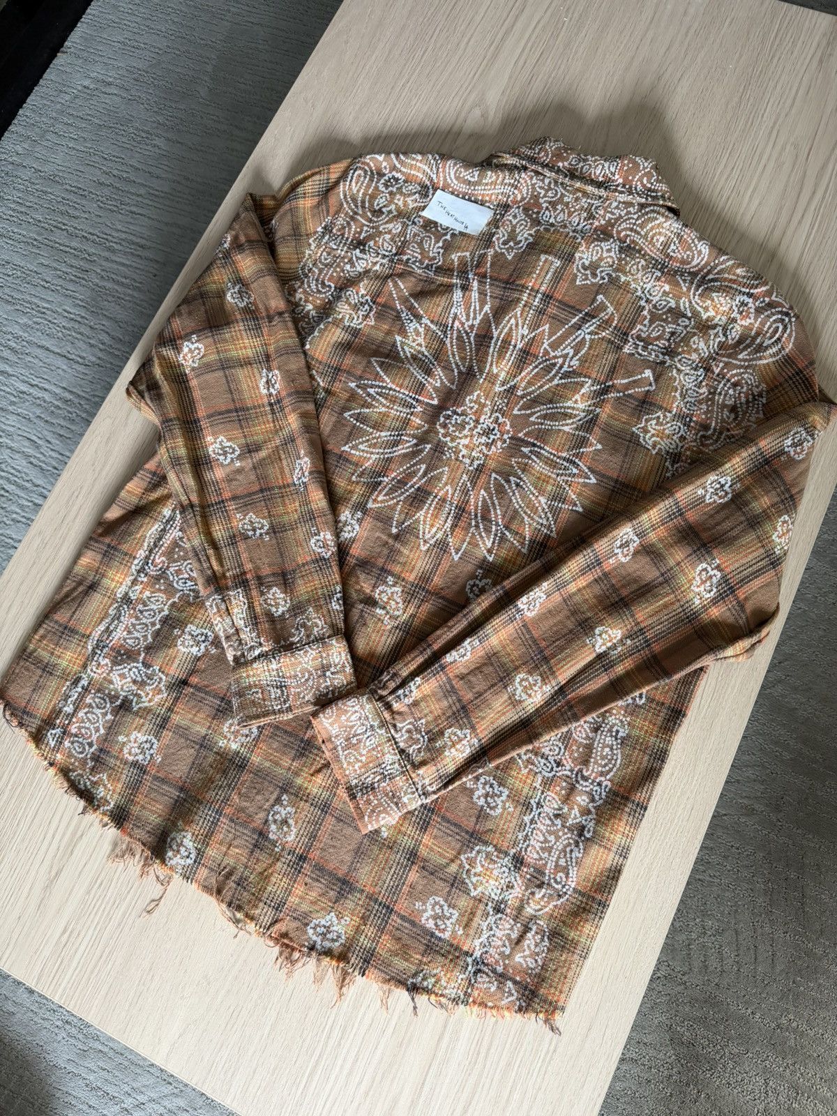 Amiri Amiri Brown Bleach Bandana Shirt Paisley Flannel Size US L / EU 52-54 / 3 - 1 Thumbnail