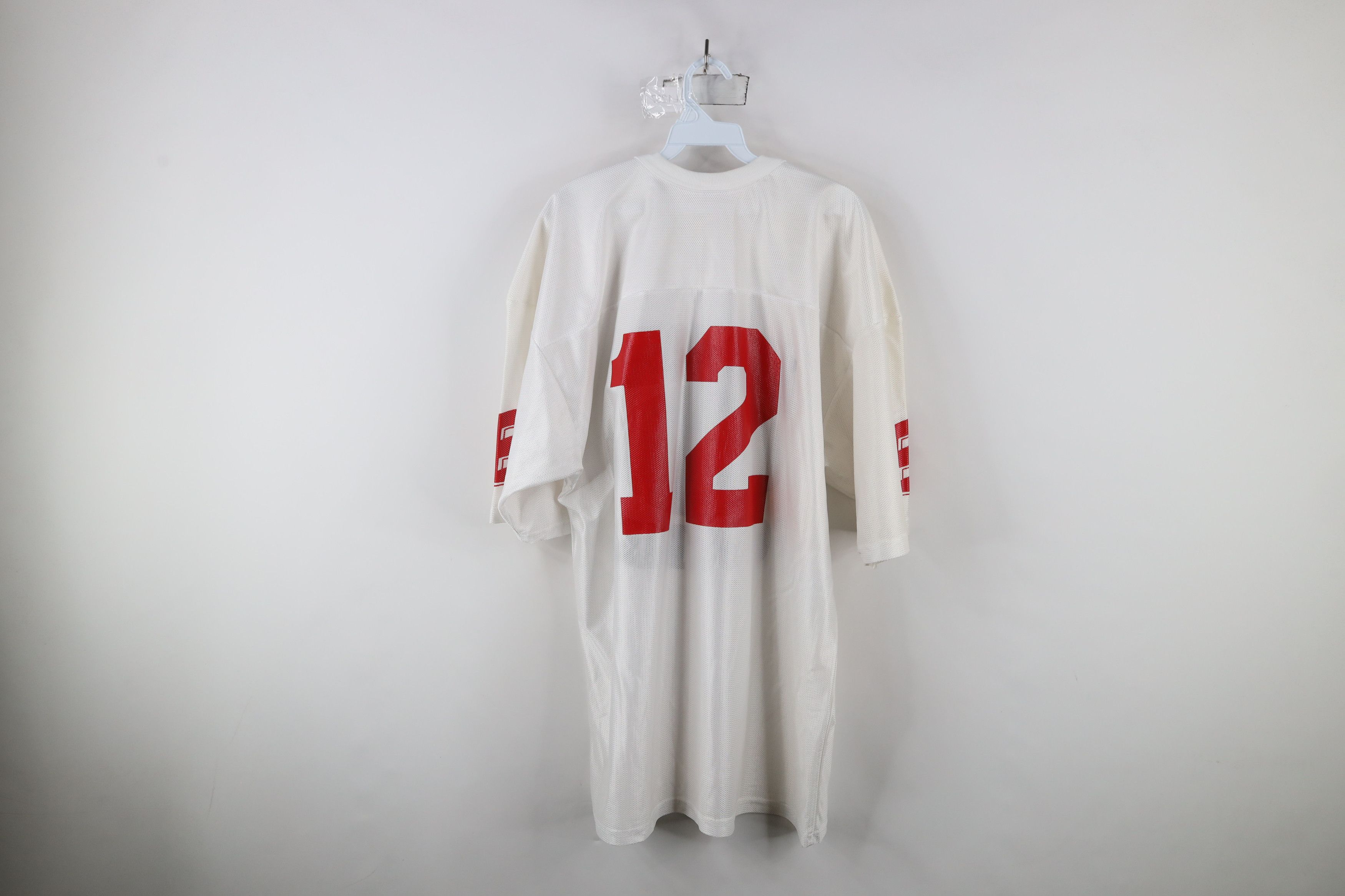 Vintage Vintage 90s Bedford Football Mesh Football Jersey White USA Size US XL / EU 56 / 4 - 13 Thumbnail