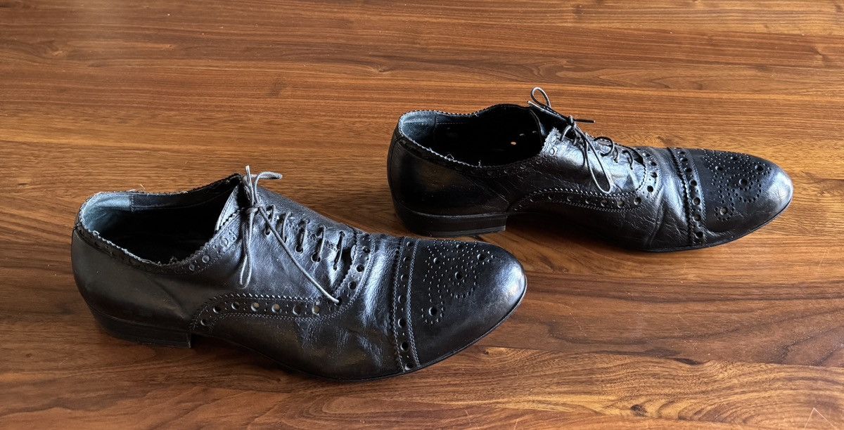 Gianni Barbato Gianni Barbato Black Leather Shoes Size US 10 / EU 43 - 2 Thumbnail