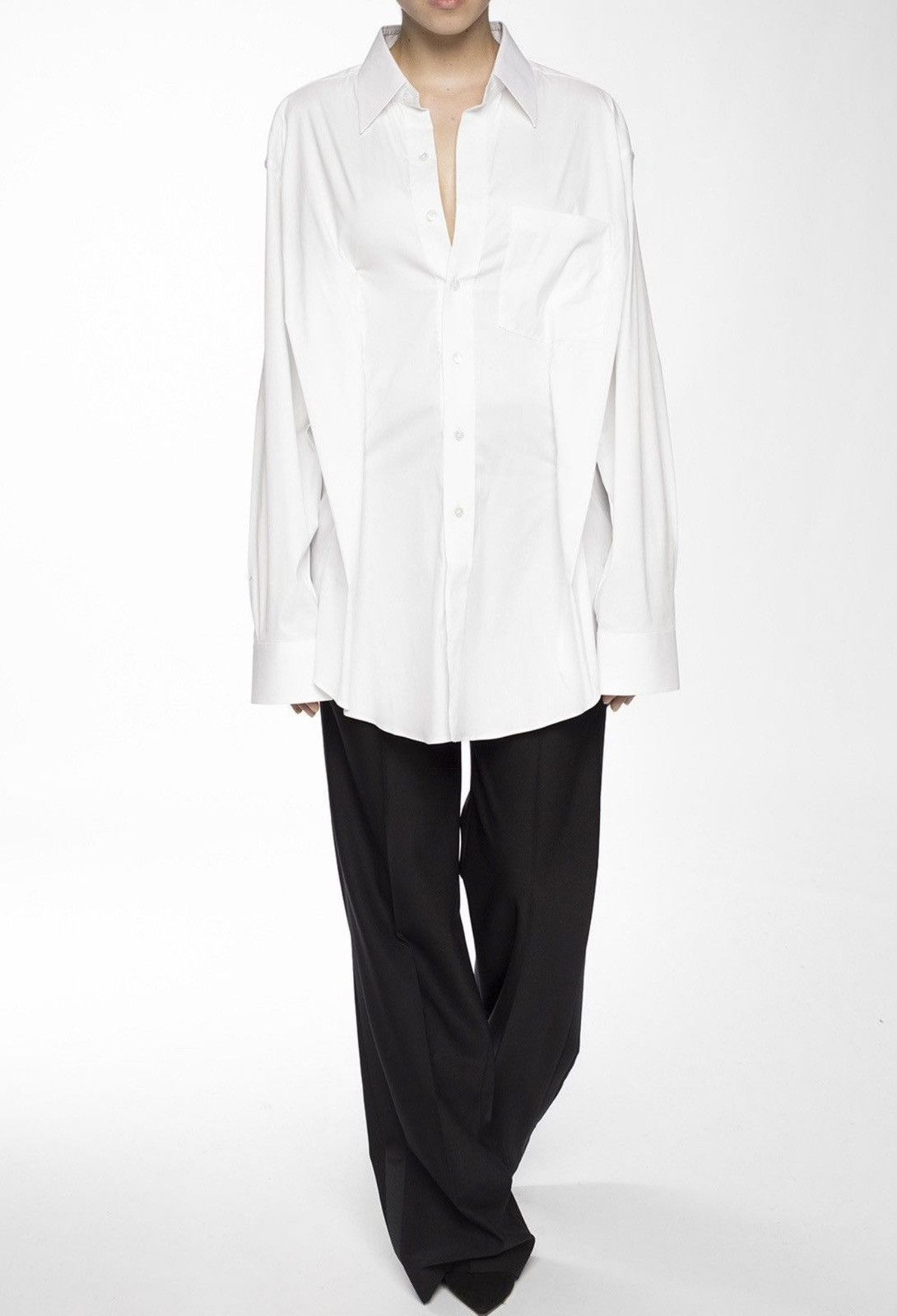 Vetements Vetements by Demna Secretary Decollage Shirt Button Up Size M / US 6-8 / IT 42-44 - 1 Thumbnail