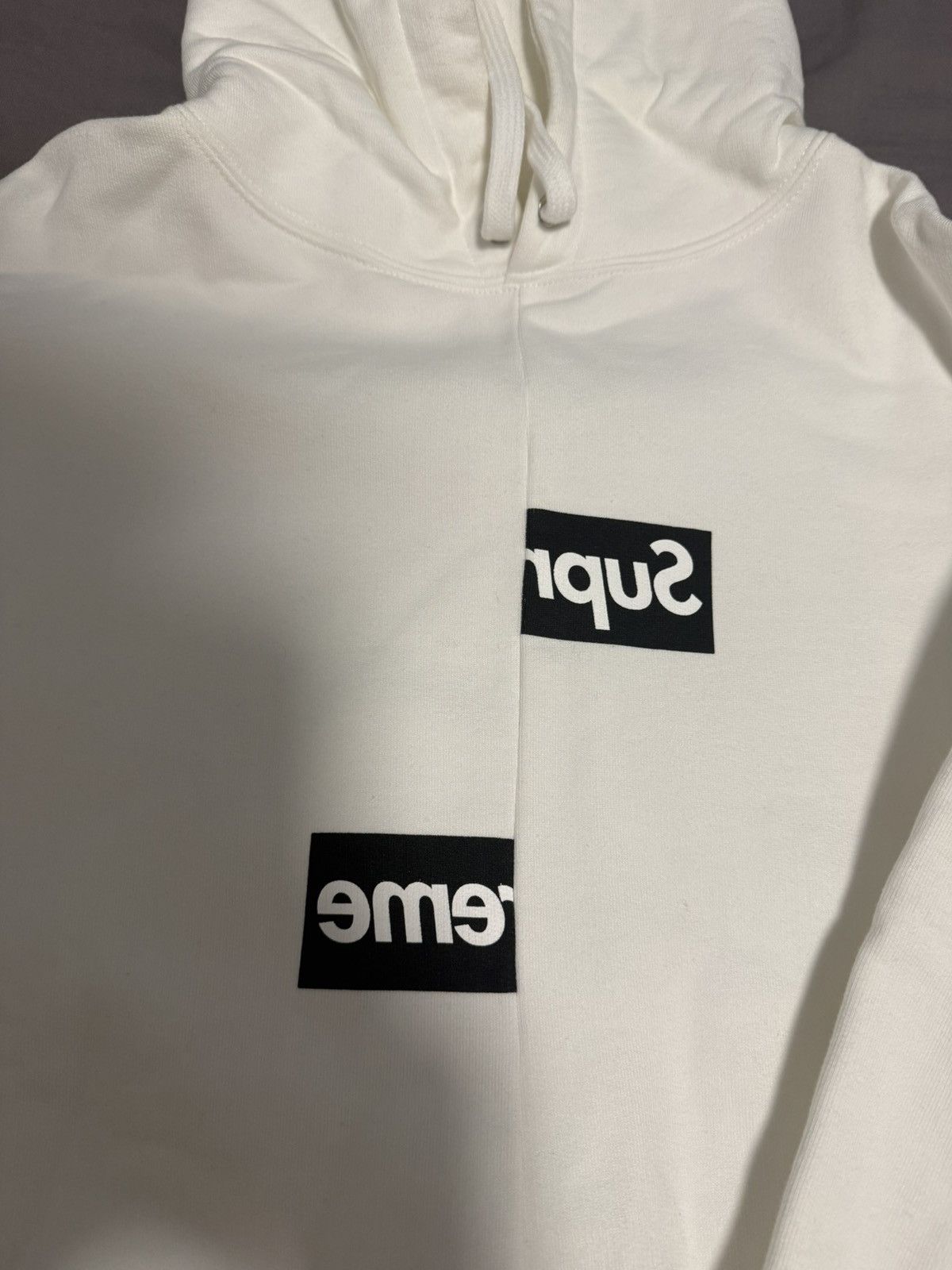 Comme des Garcons Supreme cdg split box logo hoodie sweatershirt Size US L / EU 52-54 / 3 - 2 Thumbnail