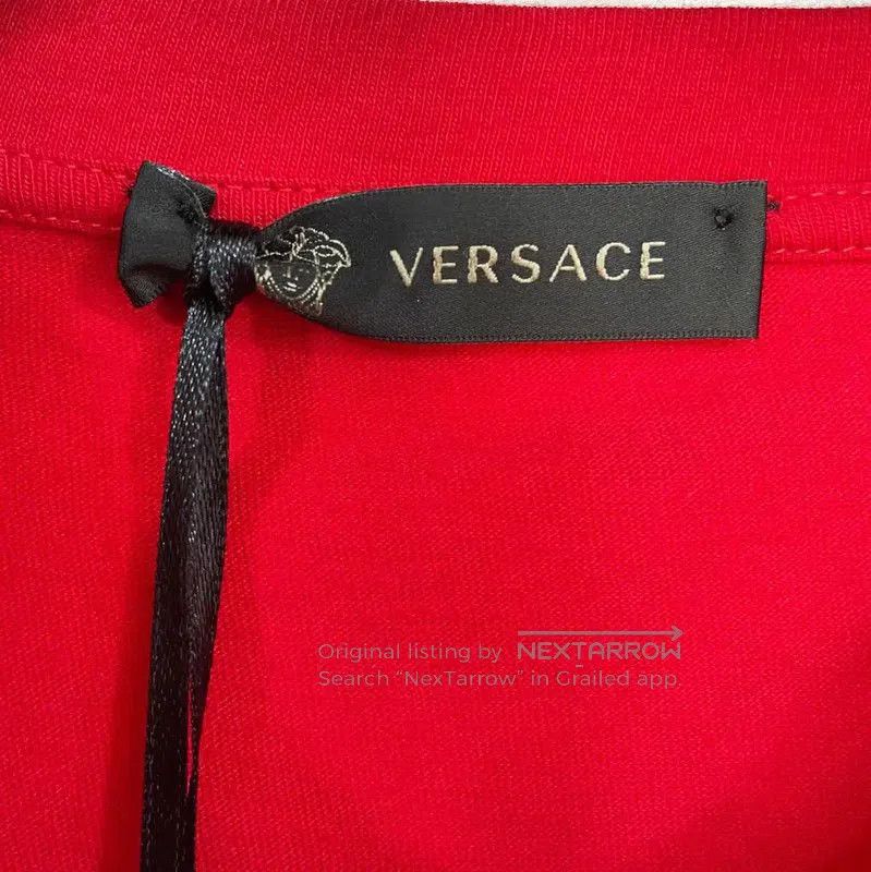 Versace Versace Red Cotton Short Sleeve T-Shirt . Size US XS / EU 42 / 0 - 4 Thumbnail