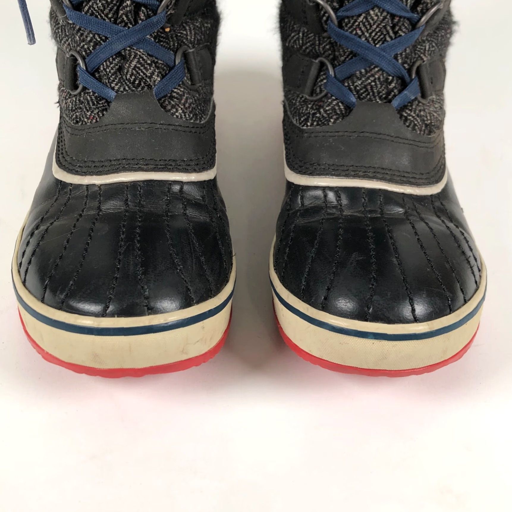 SOREL Sorel Tivoli Womens Snow Boot Gray Tweed Wool Waterproof Lace Up Mid-Calf Round Toe Fur Trim Winter Boots Women's 8 US Size US 8 / IT 38 - 3 Thumbnail