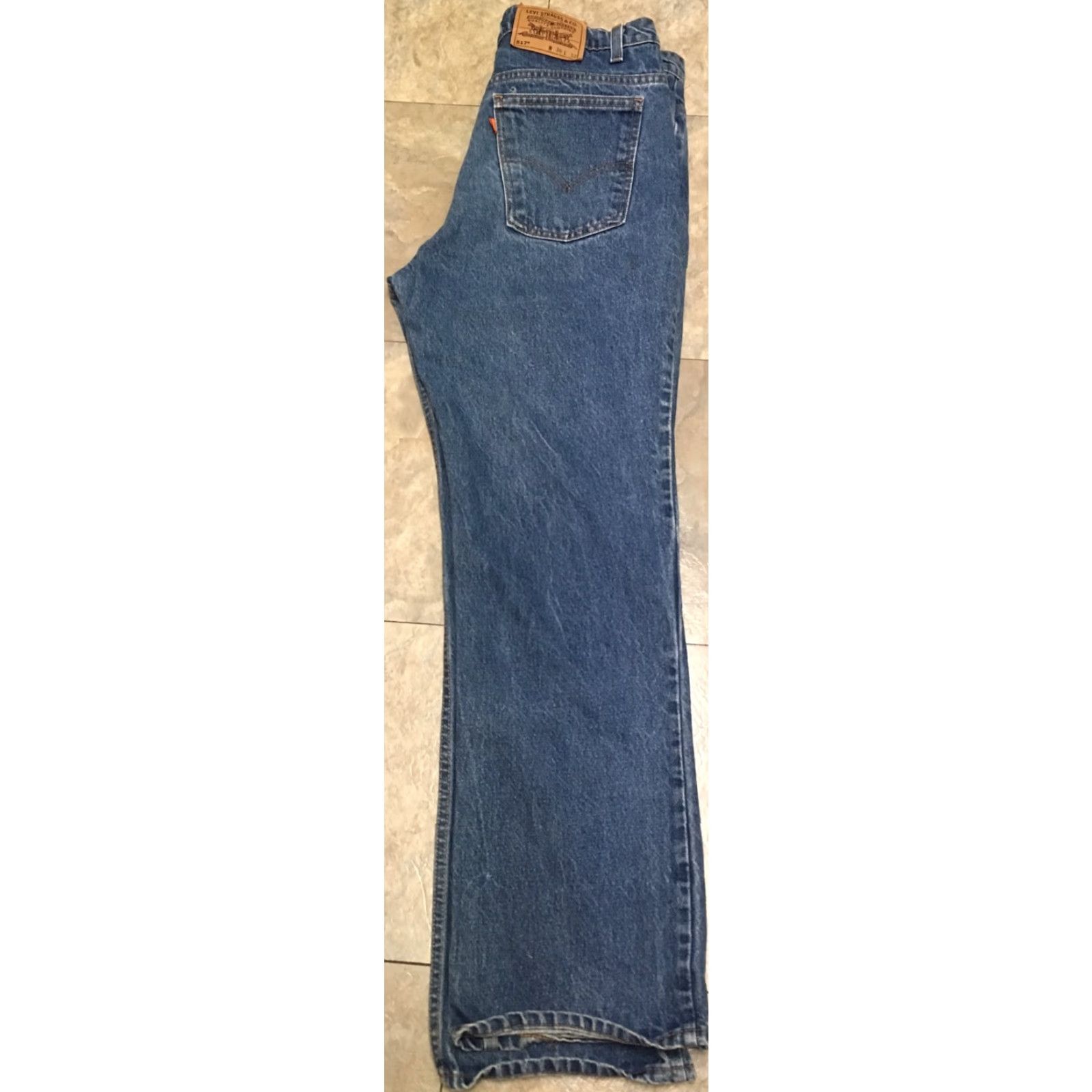 Levi's VINTAGE Levi's 517 Jeans Orange Tab Made In USA Sz 36 32 Denim Jeans Blue 1990s Mens Size US 34 / EU 50 - 4 Thumbnail