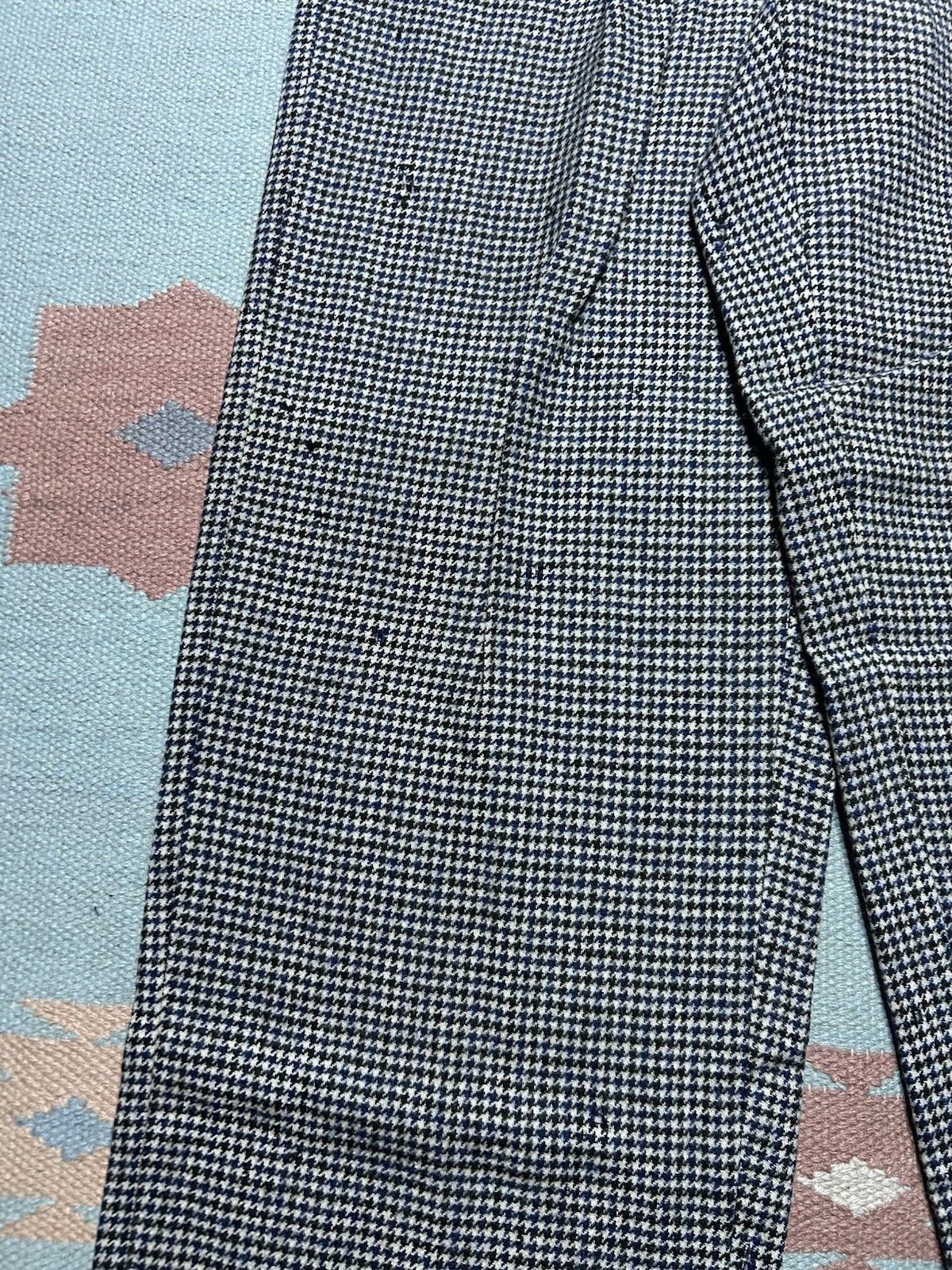 Vintage 1940s drop loop slacks wool pants Campus houndstooth FLAW 29 Size US 29 - 5 Thumbnail
