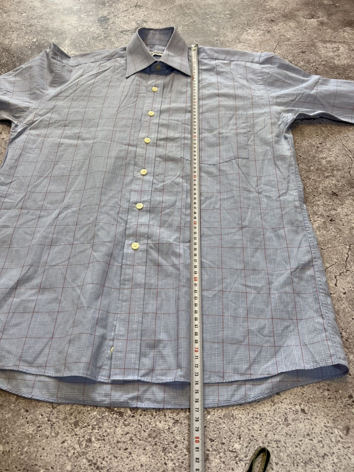 Balmain Vintage Balmain Paris White Blue Pattern Shirt France Luxury Size US L / EU 52-54 / 3 - 10 Thumbnail