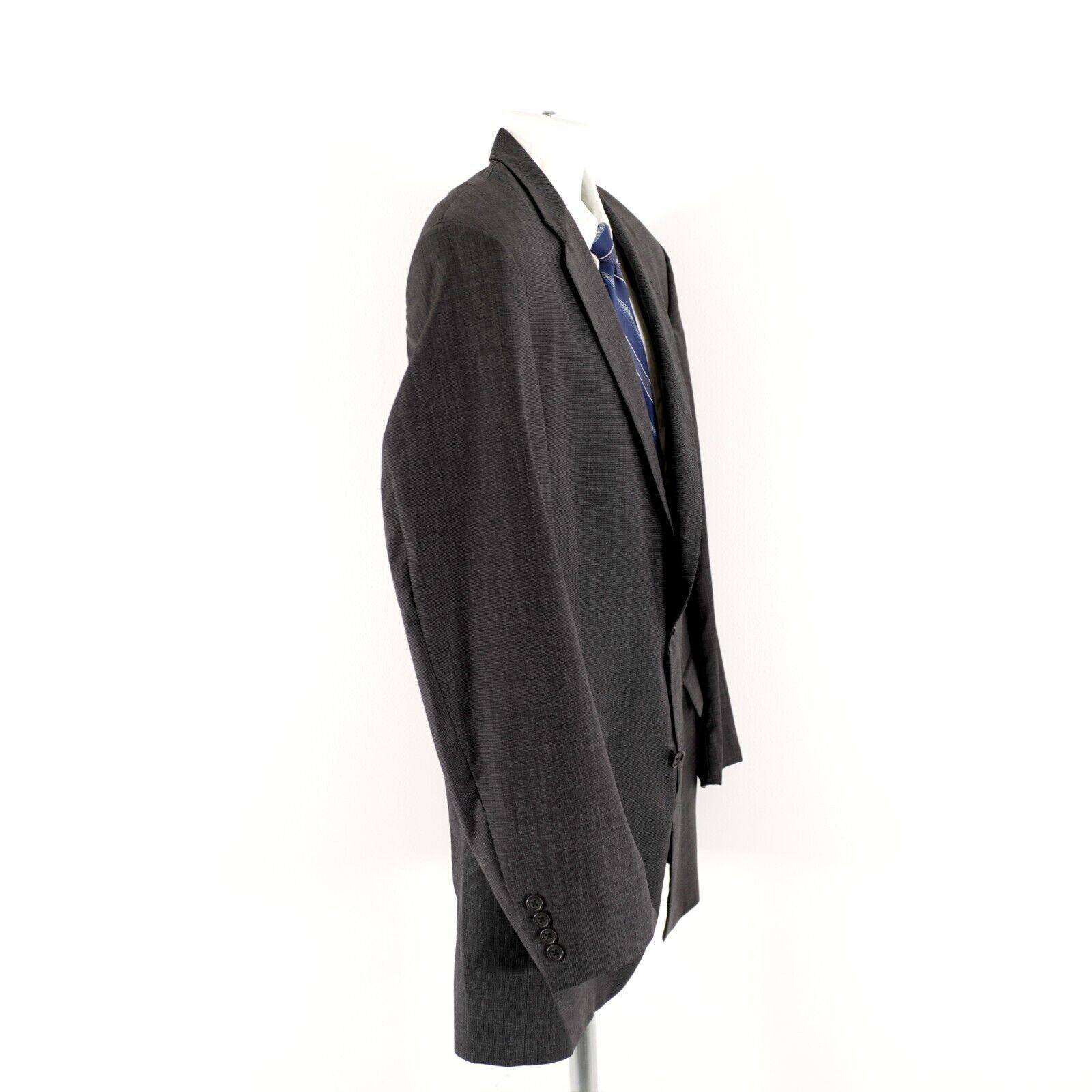 Hart Schaffner Marx Hart Schaffner Marx Gold Trumpeter Nordstrom Wool Check Gray Size 44L - 9 Thumbnail