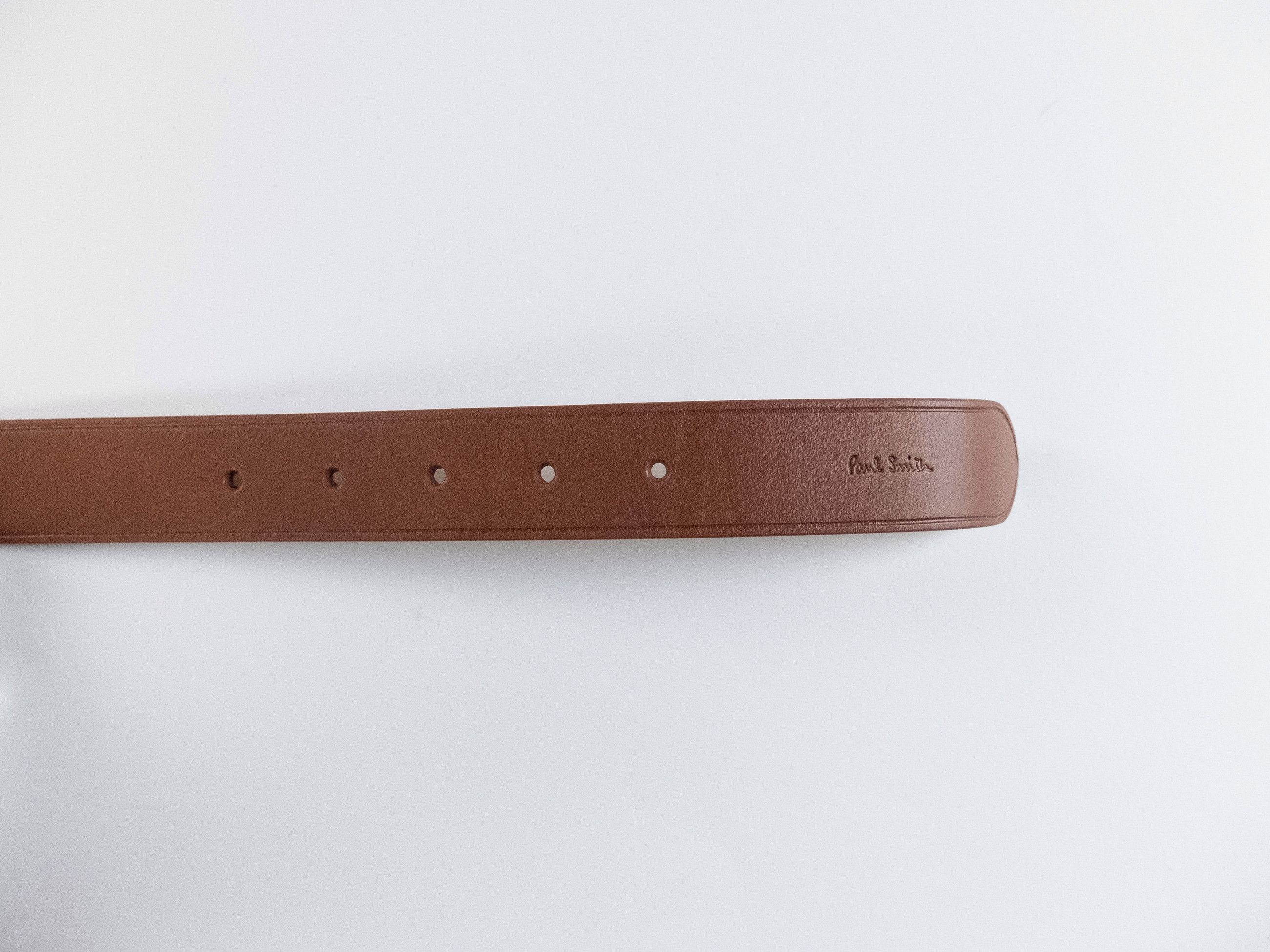 Paul Smith PAUL SMITH mainline tan brown leather belt Size 90 / 34 Size 34 - 5 Thumbnail