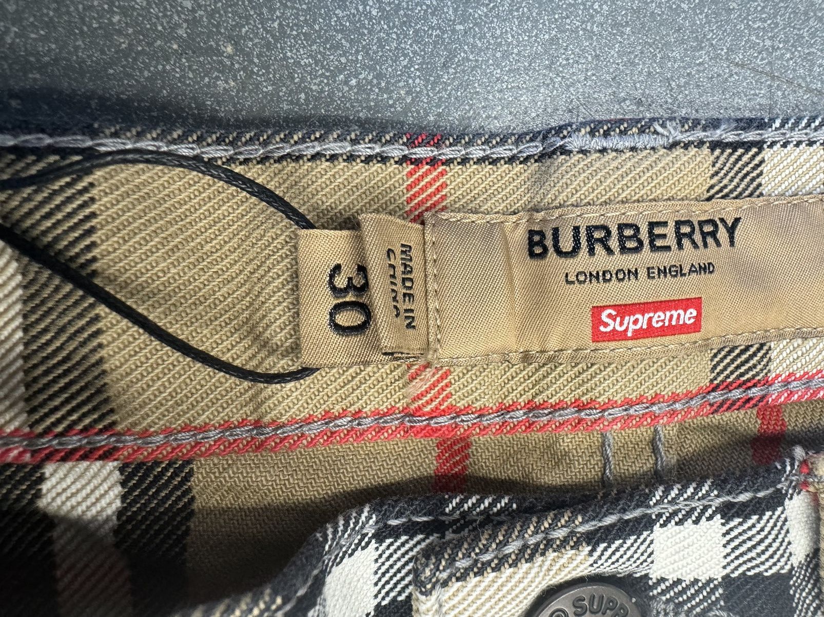 Burberry × Supreme SS22 Supreme Burberry Regular Jeans Beige Size US 30 / EU 46 - 7 Thumbnail