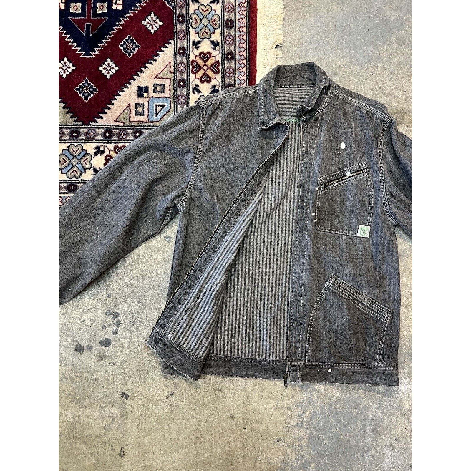 MasterPiece Masterpiece Ruff N Tuff Denim Jacket Black Size Large Japan Size US L / EU 52-54 / 3 - 2 Thumbnail