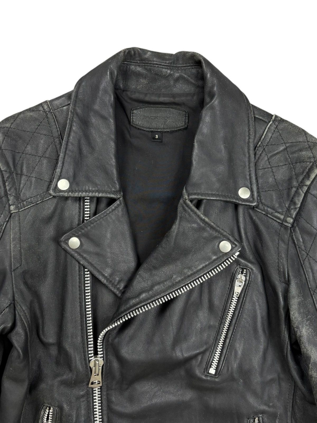 JACKROSE 2000s Jackrose - Sunfaded Rider Leather Jacket Size US M / EU 48-50 / 2 - 8 Thumbnail