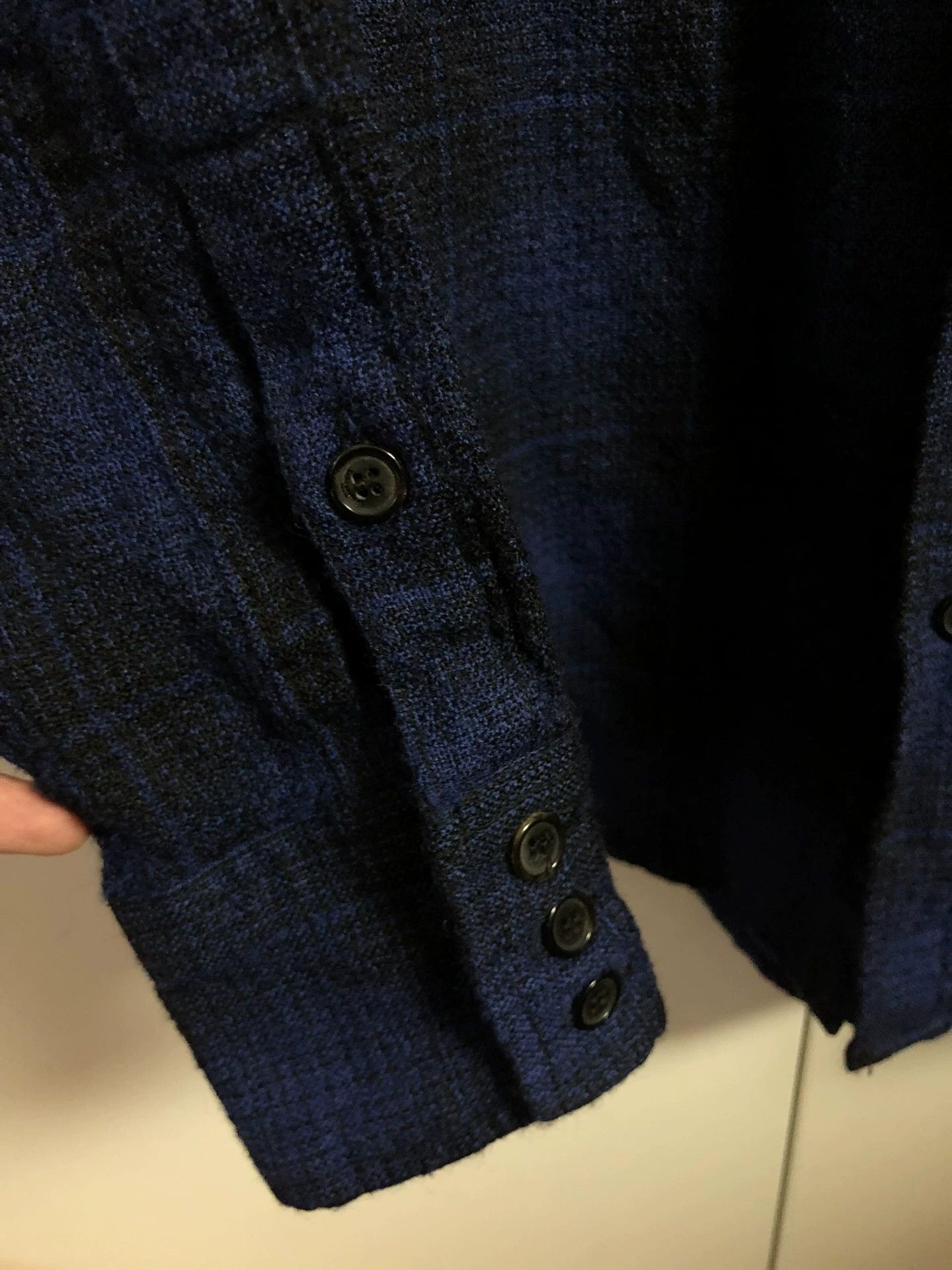 Saint Laurent Paris Saint Laurent Shirt SLP 16FW Blue and Black Plaid Shirt Size S / US 4 / IT 40 - 4 Thumbnail