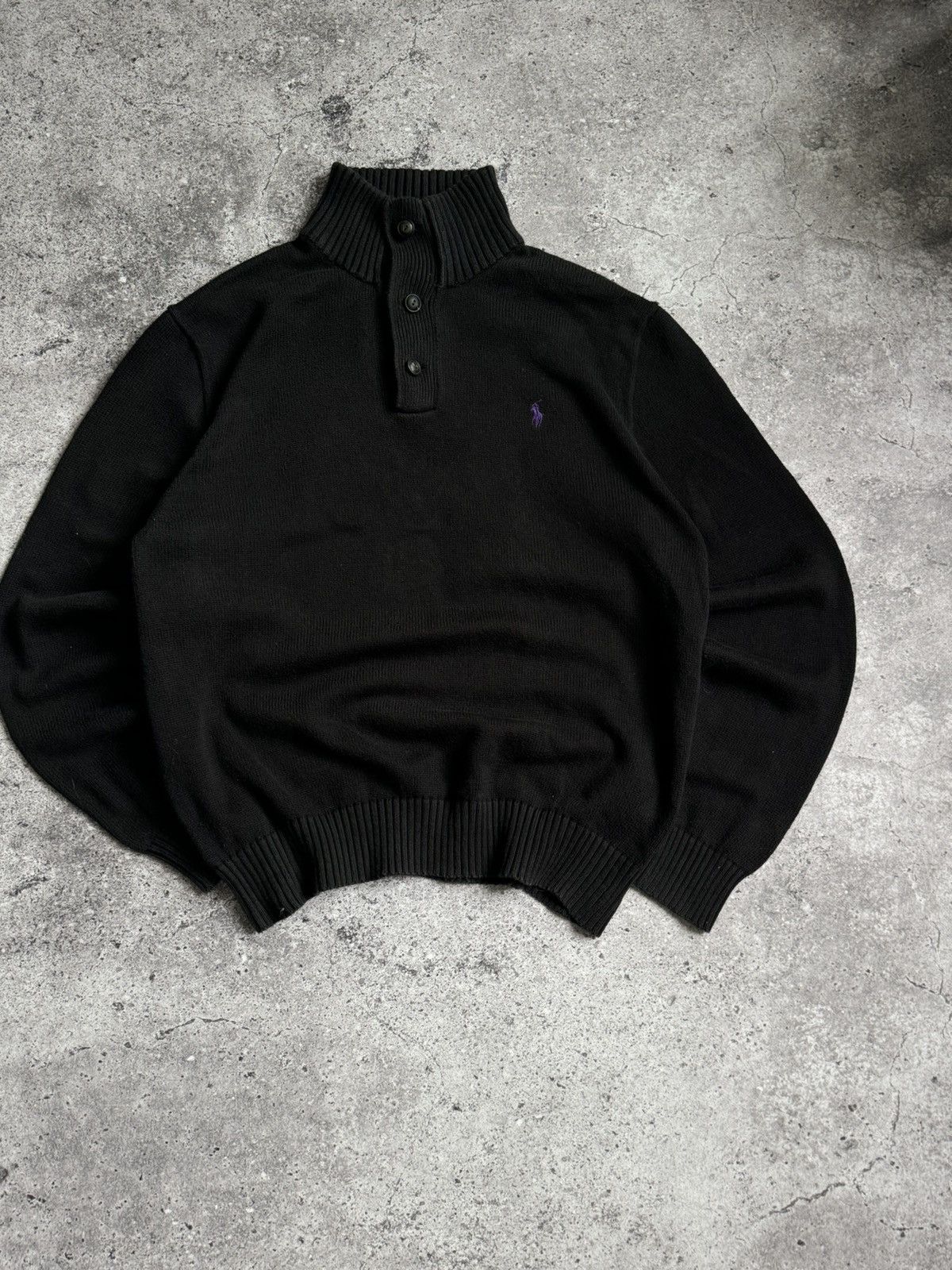 Polo Ralph Lauren × Vintage Vintage Polo Ralph Lauren 1/3 classic knitted sweater Size US XL / EU 56 / 4 - 8 Thumbnail