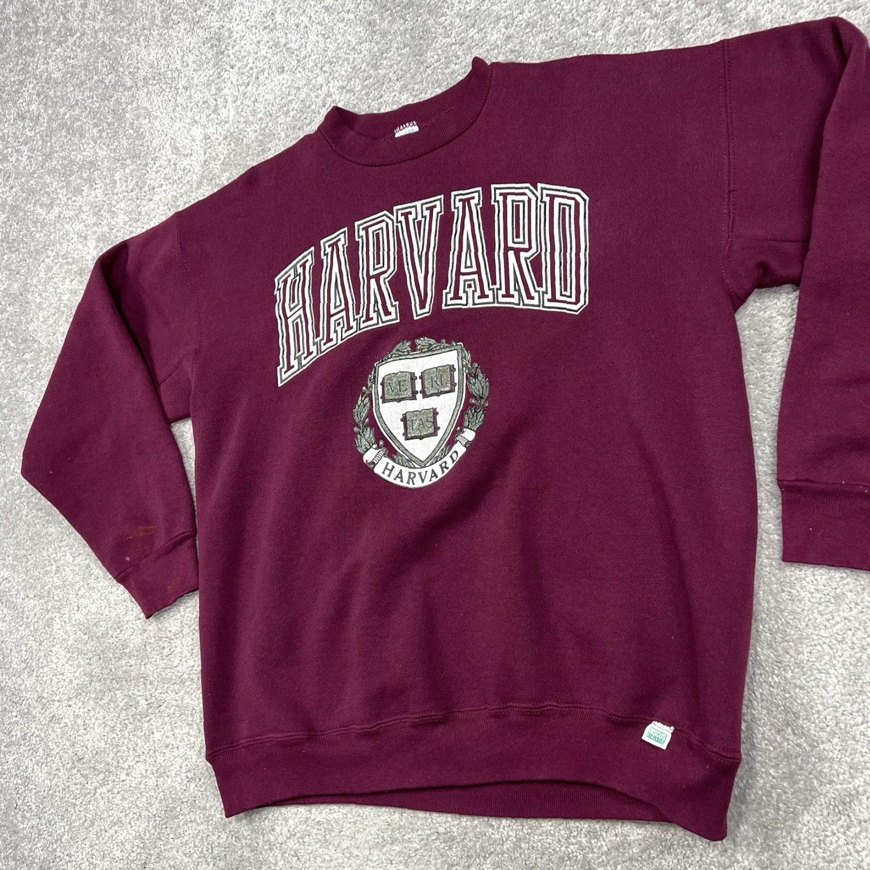 Vintage VINTAGE Discus Athletic Harvard Sweatshirt Adult Large Maroon Crewneck Cotton Blend USA Nike? Size US L / EU 52-54 / 3 - 2 Thumbnail