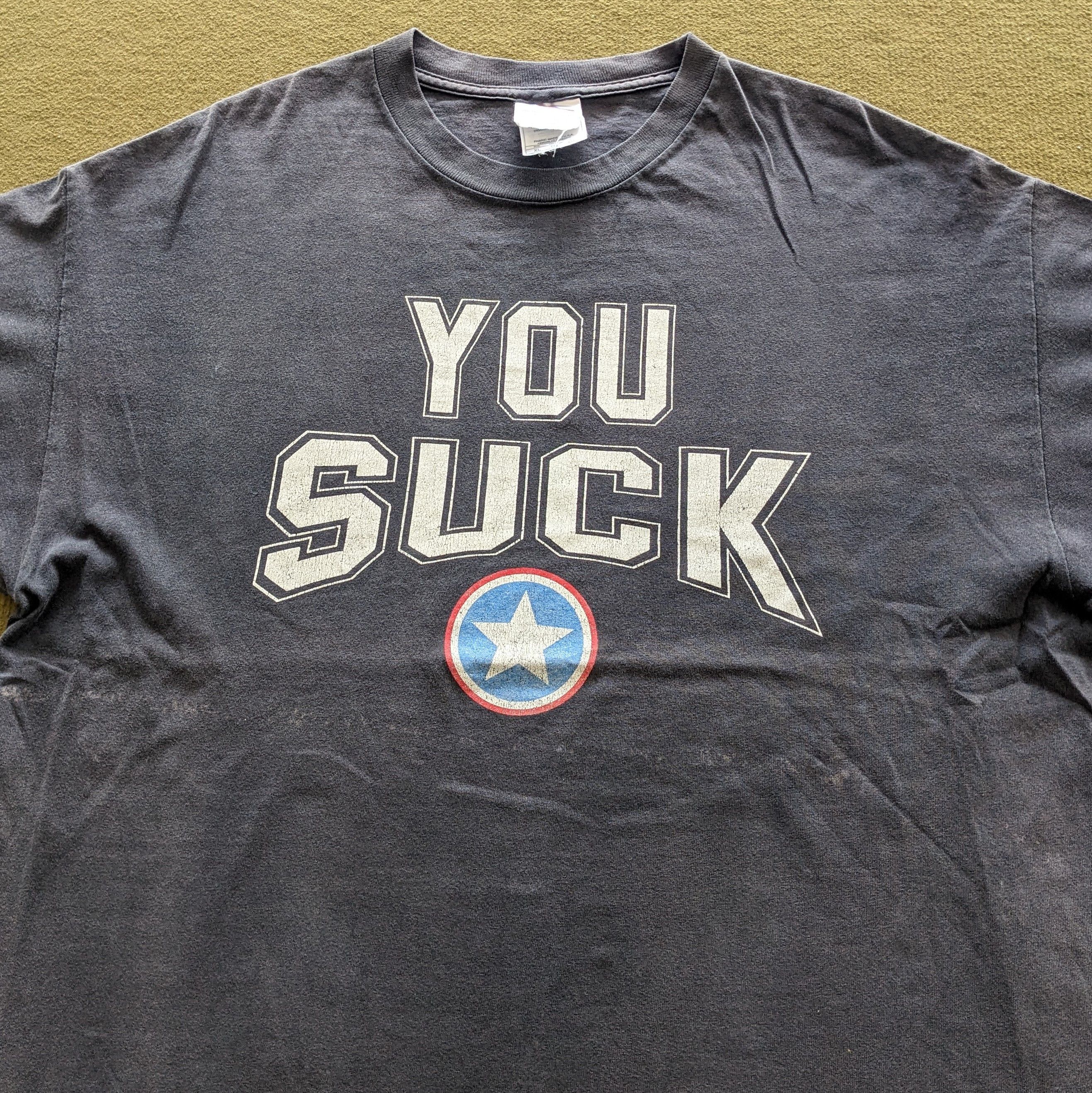 Other Vintage KURT ANGLE You Suck T-shirt Size US XL / EU 56 / 4 - 4 Thumbnail