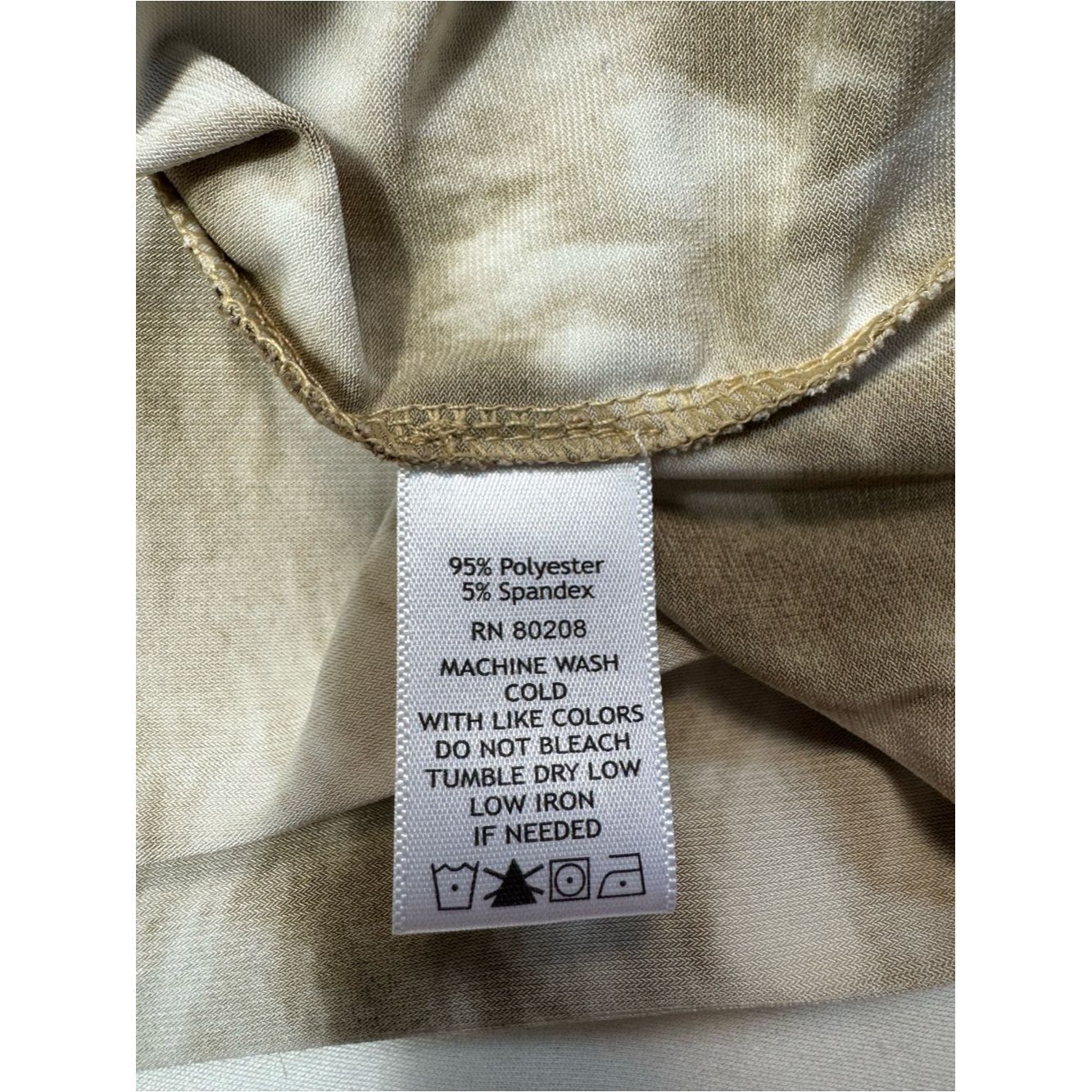 Other Pamela Dennis Brown Cream Printed Long Sleeve Faux-Wrap Dre Size S / US 4 / IT 40 - 7 Thumbnail