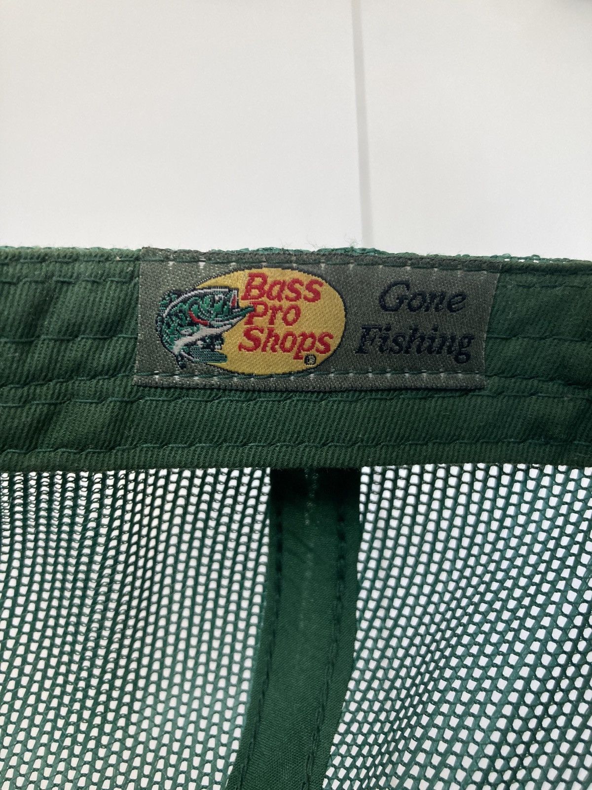 Bass Pro Shops × Vintage BASS PRO SHOPS SNAPBACK HAT CAP TRUCKER MESH GREEN FISHING Size ONE SIZE - 10 Thumbnail