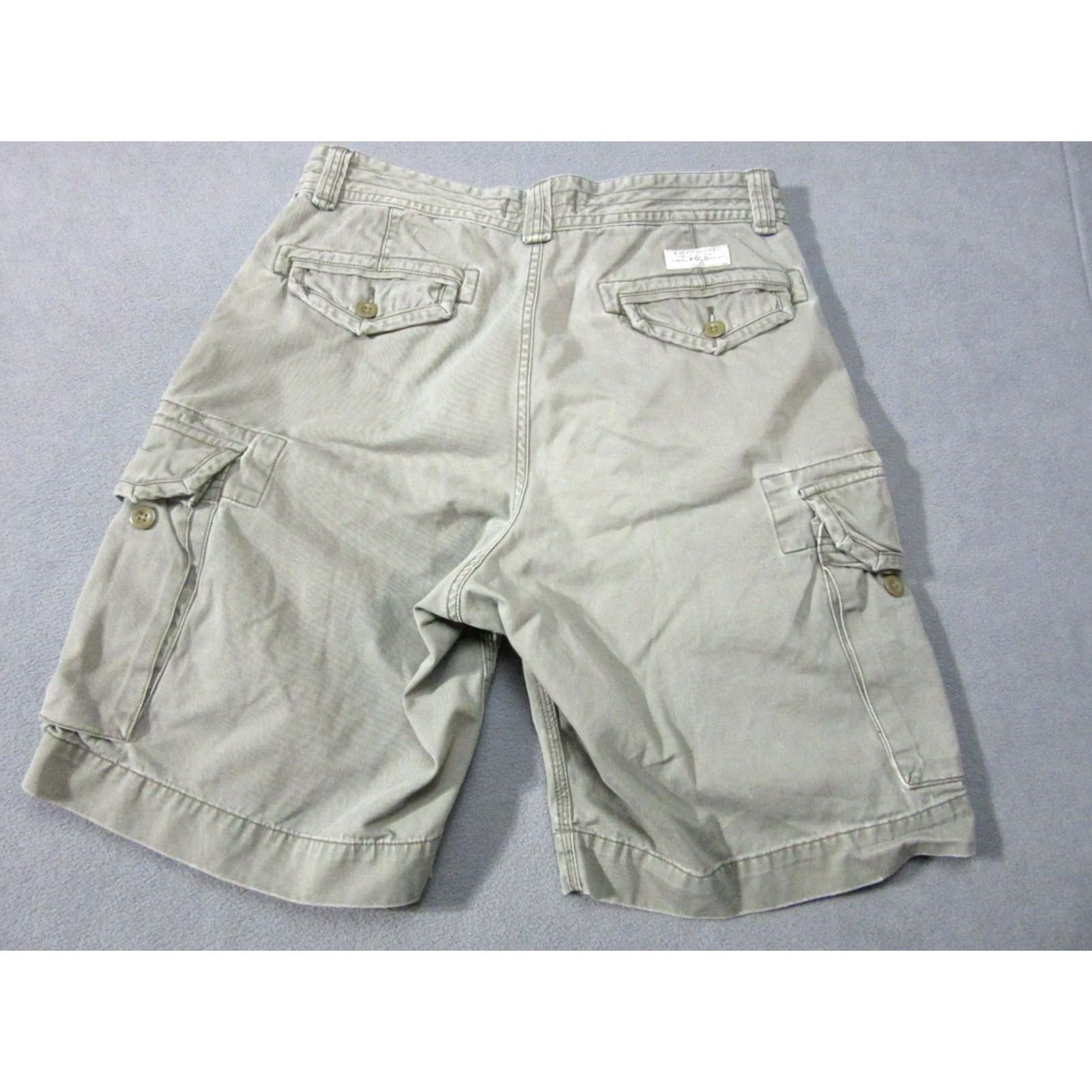 Polo Ralph Lauren Polo Ralph Lauren Shorts Mens 32 Green Cargo Pockets Outdoor Y2K Baggy Faded Size US XS / EU 42 / 0 - 6 Thumbnail