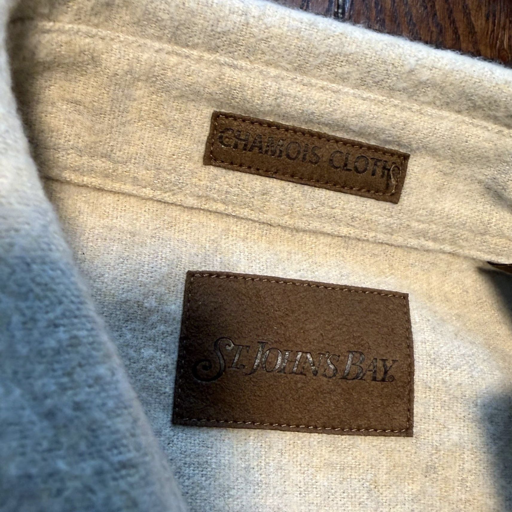 Vintage St. John's Bay Chamois Cloth Shirt Mens Medium Button-Up Vanilla Heather NWT Size US M / EU 48-50 / 2 - 5 Thumbnail