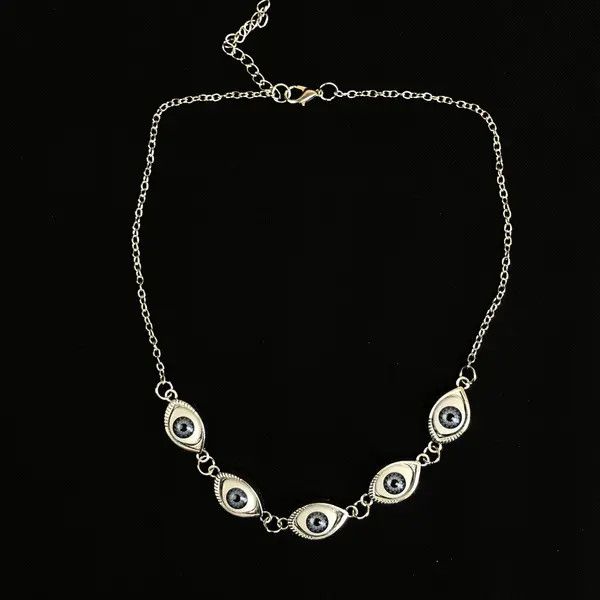 Jewelry Eye Ball Necklace Punk Grunge Chain Size ONE SIZE - 2 Thumbnail