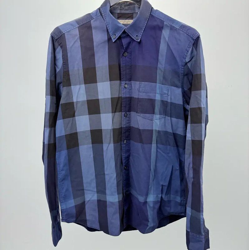 Burberry Burberry Blue Long Sleeve Men's Shirt Size US L / EU 52-54 / 3 - 1 Thumbnail