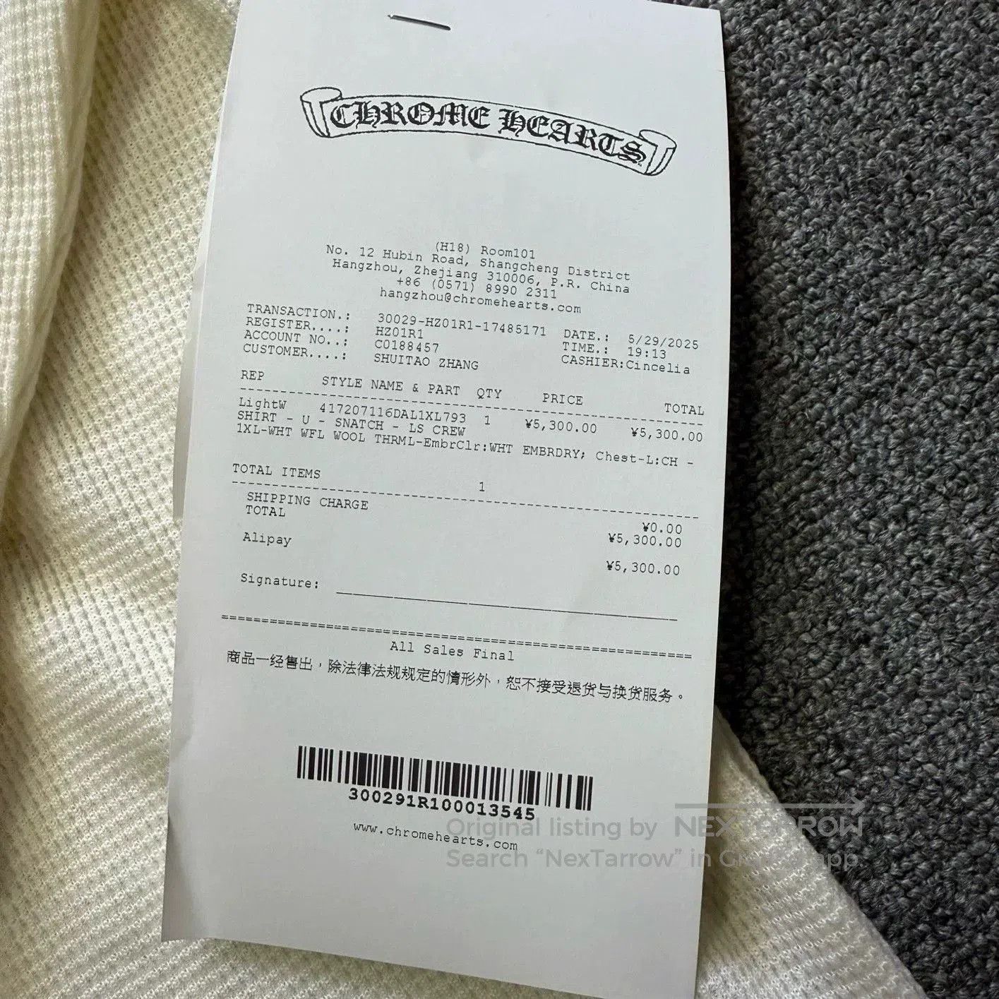 Chrome Hearts chrome hearts waffle long sleeve t. Size US XL / EU 56 / 4 - 9 Thumbnail