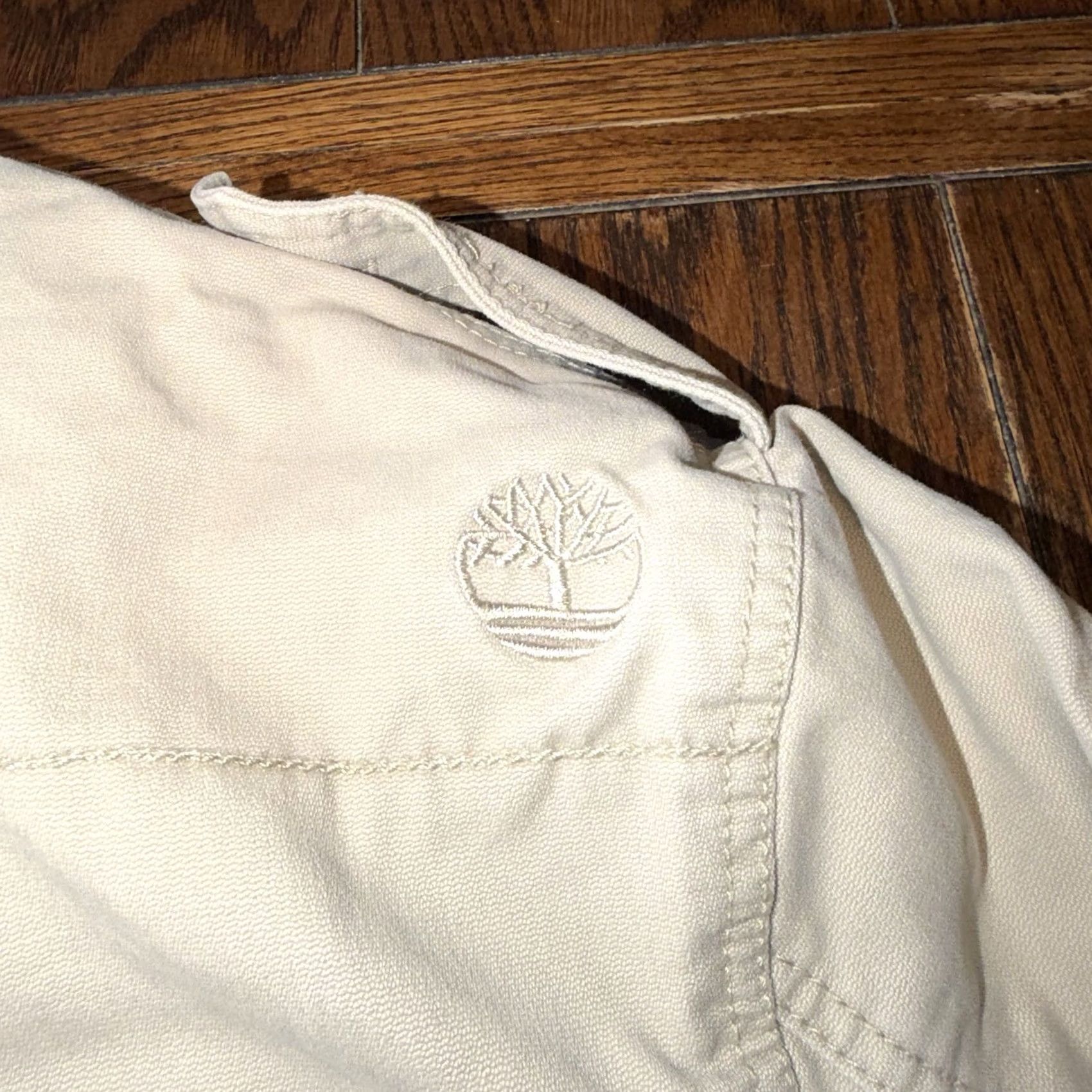 Timberland VINTAGE Timberland Work Jacket Canvas Men’s Large Embroidered Logo 90’s Beige L Mens Size US L / EU 52-54 / 3 - 7 Thumbnail