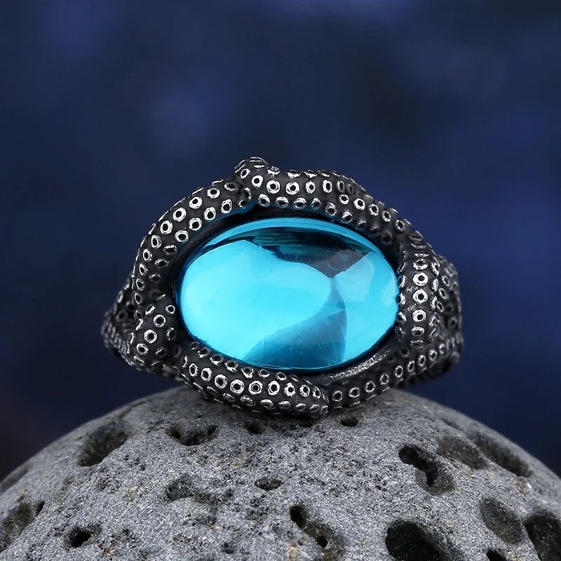 Japanese Brand × Jewelry × Vintage Octopus Blue Stone Ring Size ONE SIZE - 1 Thumbnail