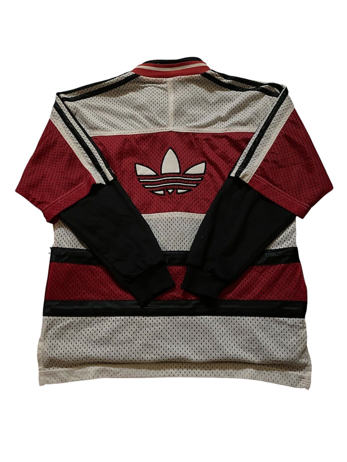 Adidas Vintage 90s Adidas Full Mesh Trefoil Big Logo Track Jacket Size US M / EU 48-50 / 2 - 3 Thumbnail