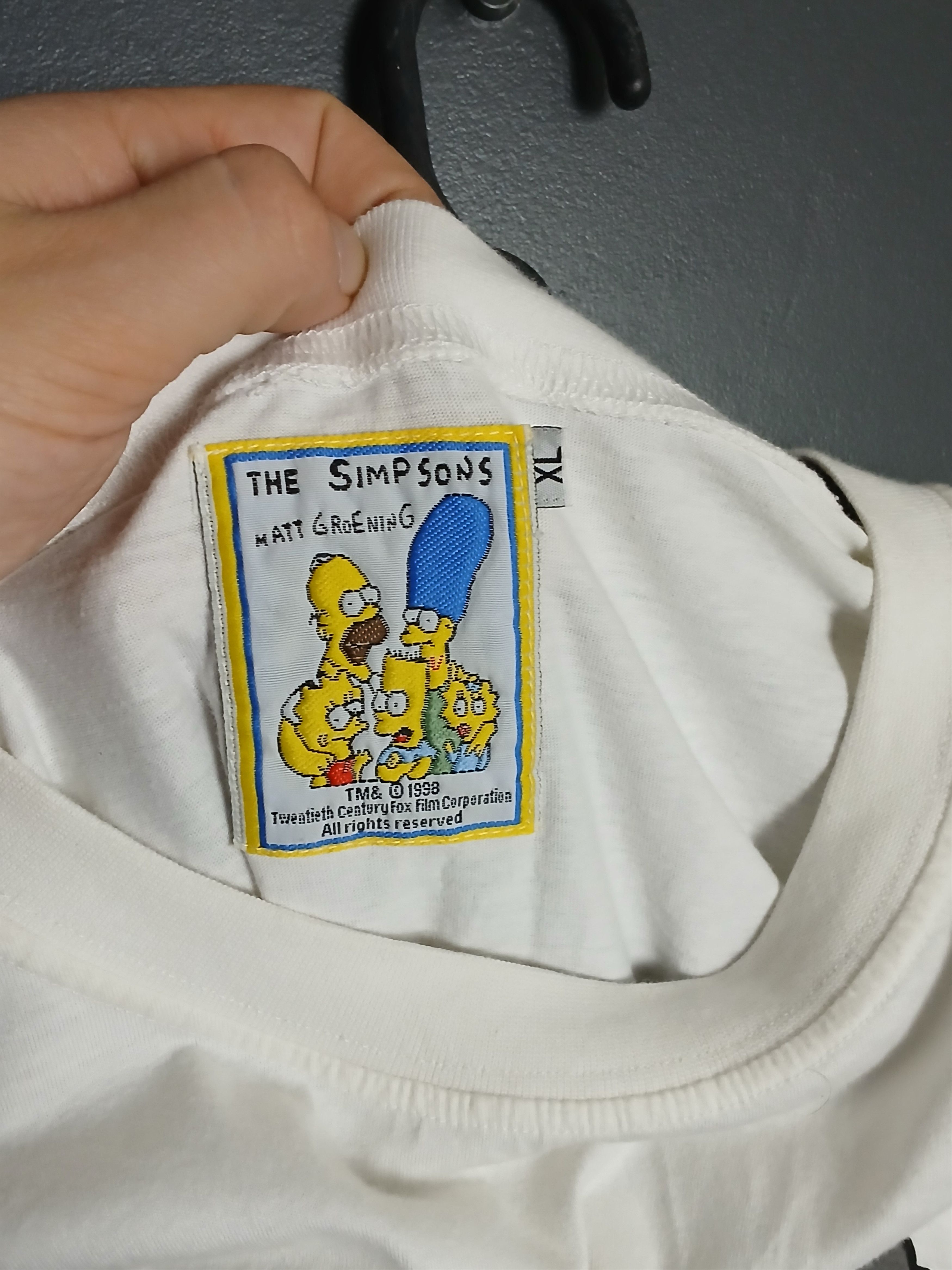 The Simpsons × Vintage Vintage 1998 The Simpsons T-Shirt Size US XL / EU 56 / 4 - 7 Thumbnail