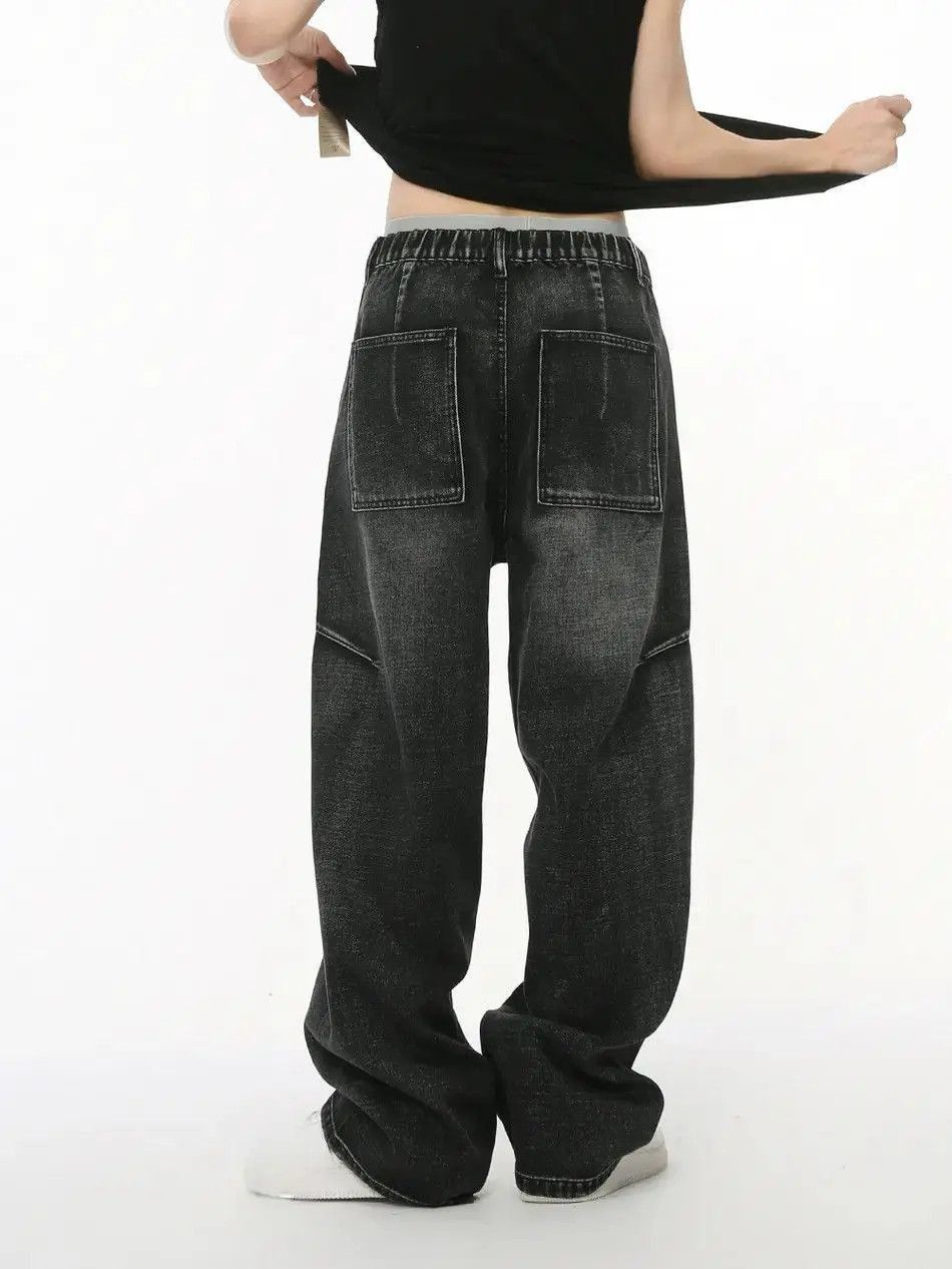 Japanese Brand Retro straight leg wide leg patchwork jeans Size US 32 / EU 48 - 4 Thumbnail