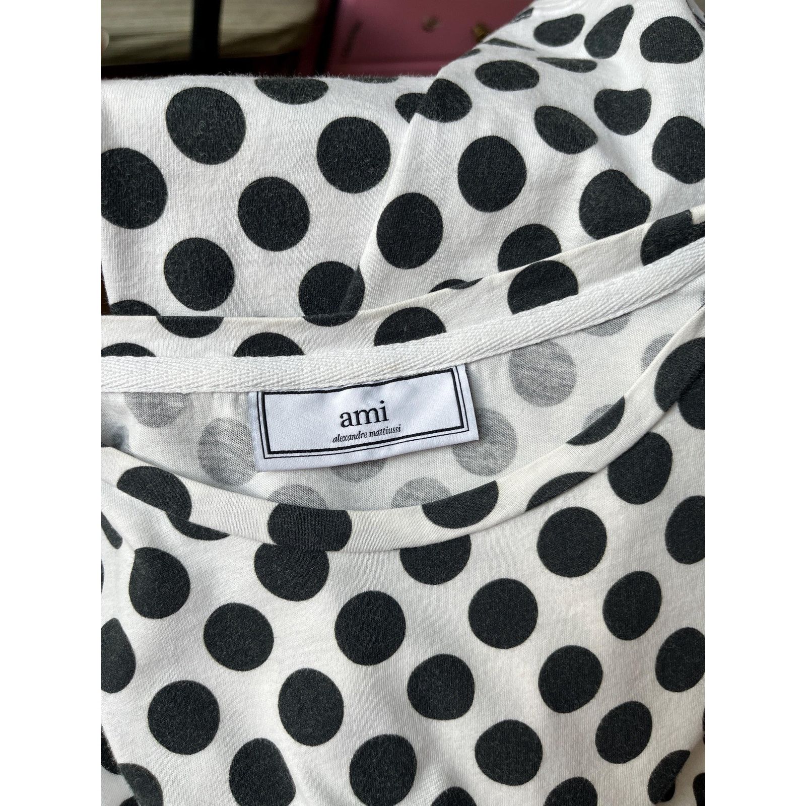 AMI 90s Archive AMI Alexandre Mattiussi Polka Dot Logo T-Shirt Size US M / EU 48-50 / 2 - 8 Thumbnail