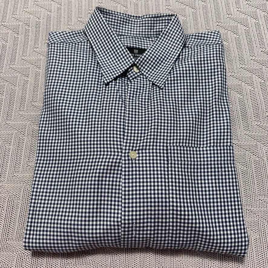 Hickey Freeman Hickey Freeman navy houndstooth plaid button down Size US M / EU 48-50 / 2 - 1 Thumbnail