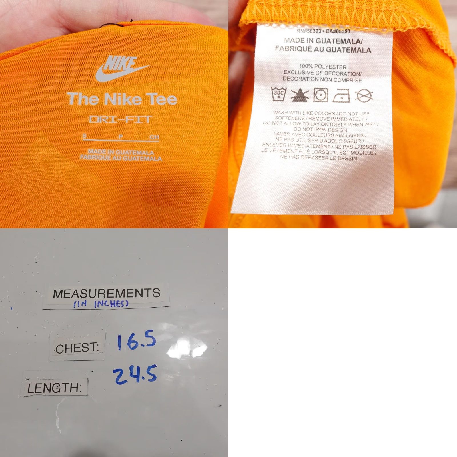Nike Nike Shirt Womens Small Orange Dri-FIT Athletic Training Tee Lightweight CU7599-879 Size S / US 4 / IT 40 - 8 Thumbnail