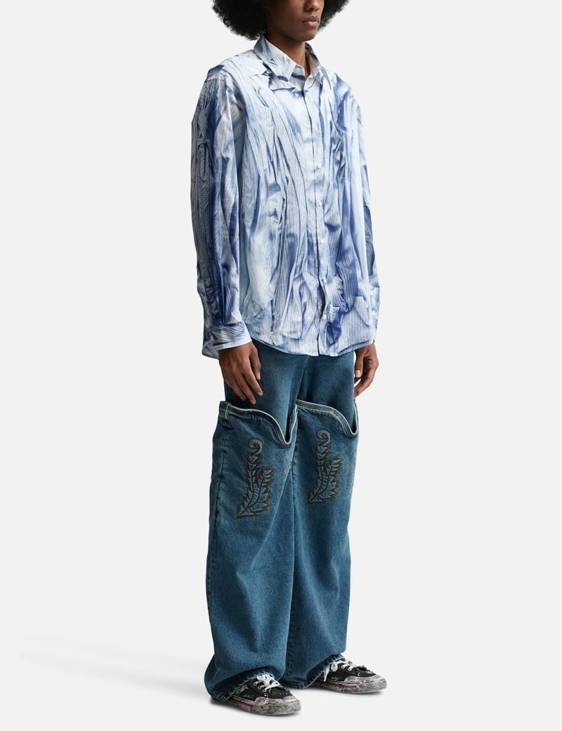 Y/Project $615 Y/Project Compact Print Shirt Size US L / EU 52-54 / 3 - 5 Thumbnail