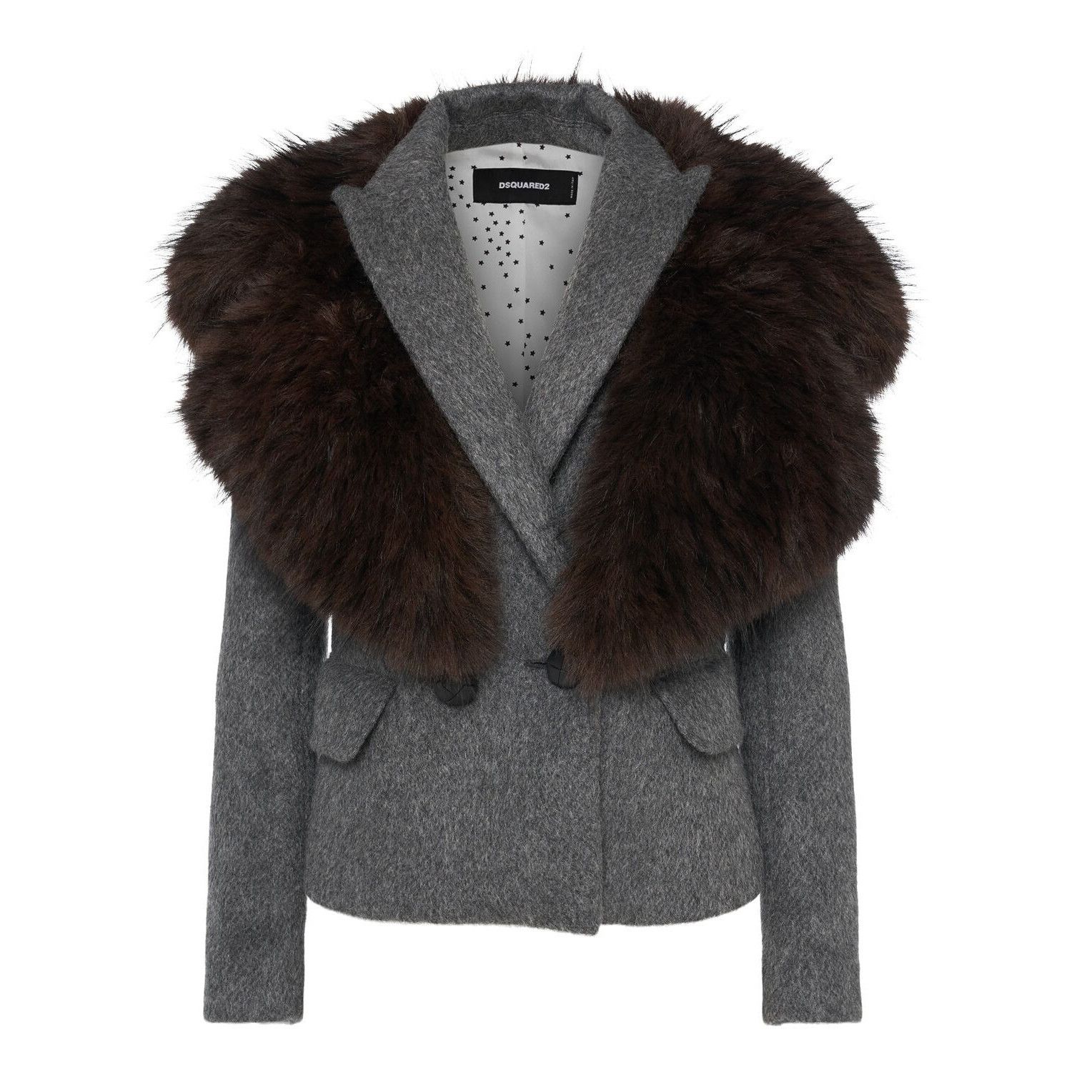 Dsquared2 DSQUARED2 Uptown Gray Wool Jacket New & Authentic (Women's s Size XS / US 0-2 / IT 36-38 - 1 Thumbnail