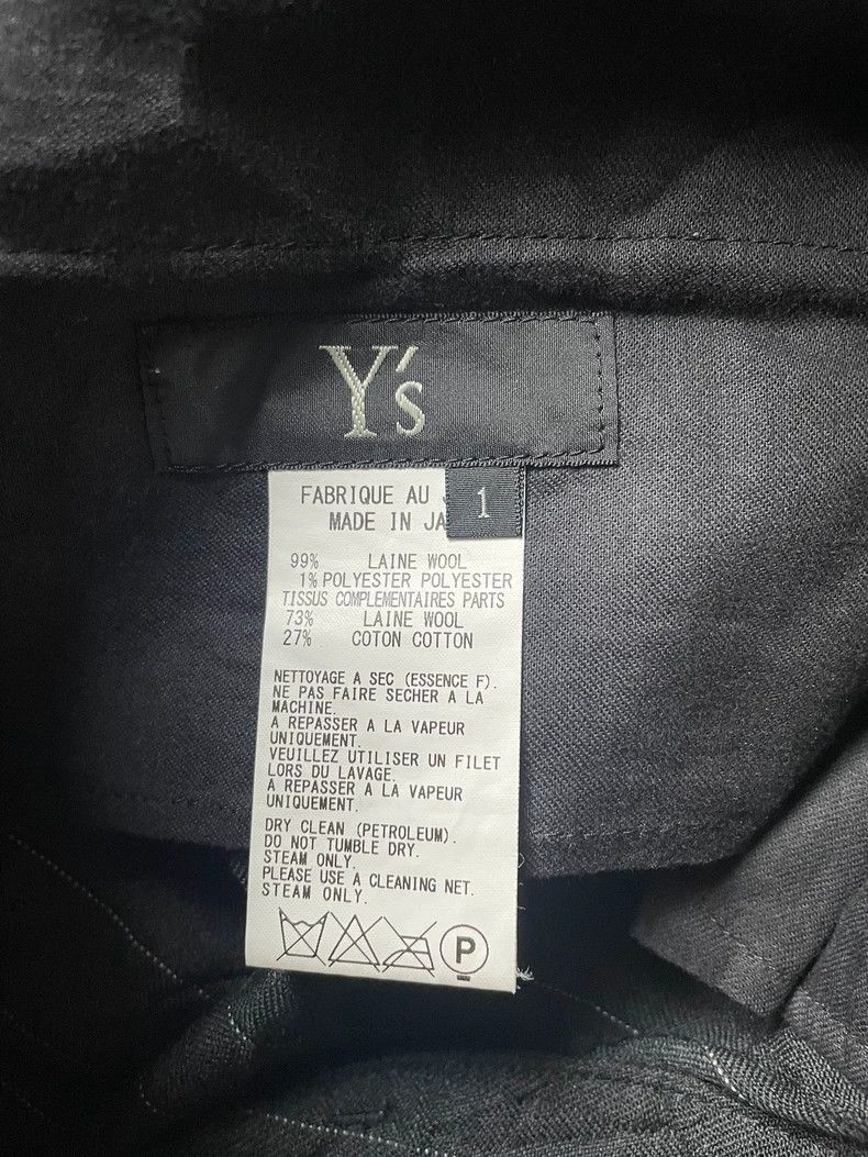 Y's Y's size 1 Dark grey pleated striped trousers Size US 28 / EU 44 - 4 Thumbnail