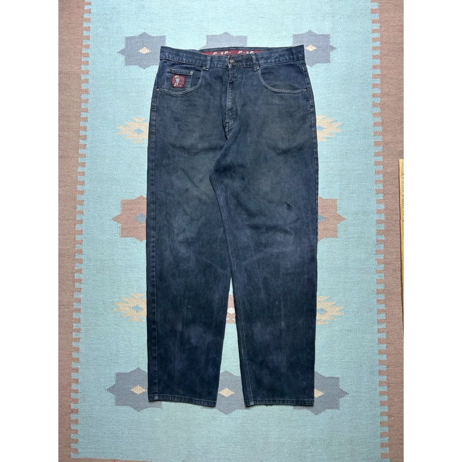 Pelle Pelle VINTAGE Pelle Pelle Jeans Wide-Leg Baggy Y2K Black Goth Grunge 38x34 Jeans Men Regular Inseam 34 Size US 38 / EU 54 - 5 Thumbnail