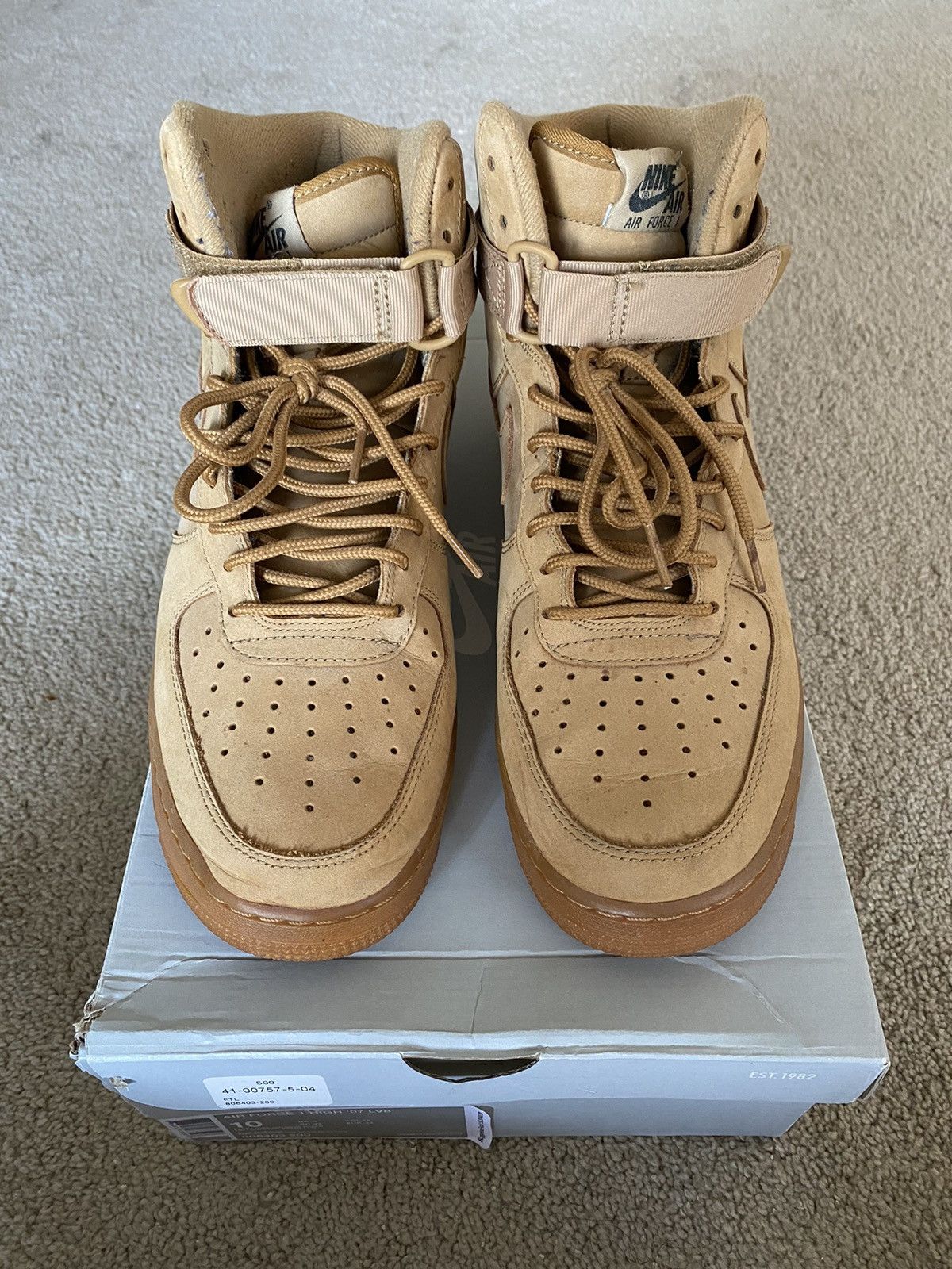 Nike Nike Air Force 1 High Wheat 2015 Size 10 Size US 10 / EU 43 - 3 Thumbnail