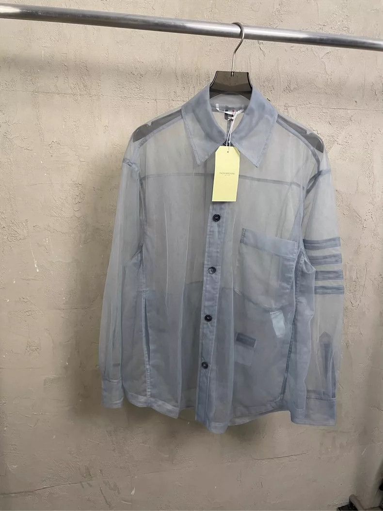 Thom Browne Thom Browne Sheer Summer Jacket- dmc Size US L / EU 52-54 / 3 - 1 Thumbnail