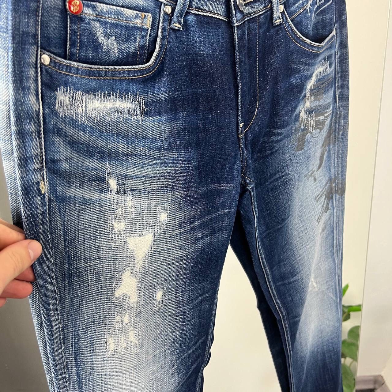 Andy Warhol × Hysteric Glamour Y2K Archive Andy Warhol Denim Distressed Jean Pistol Printed Size 29" - 4 Thumbnail