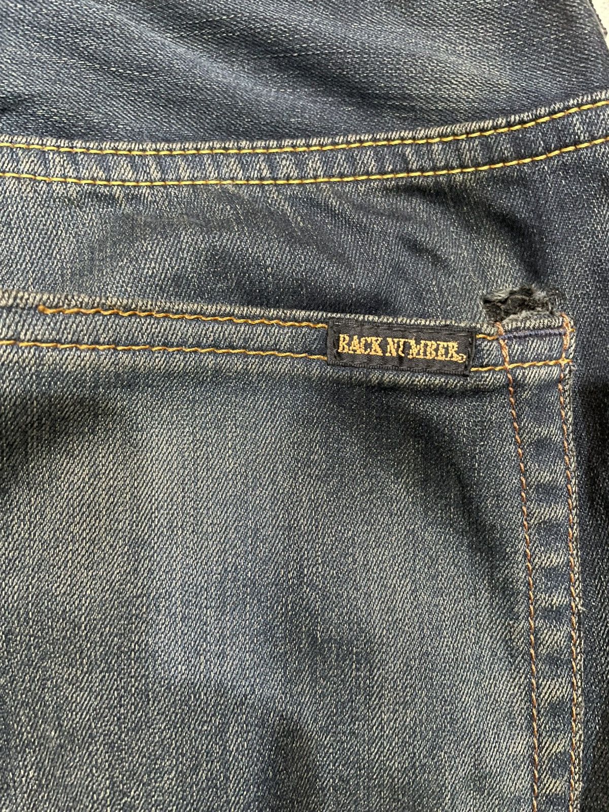Japanese Brand Vintage BackNumber Distressed Faded Dark Blue Jeans Size US 37 - 19 Thumbnail