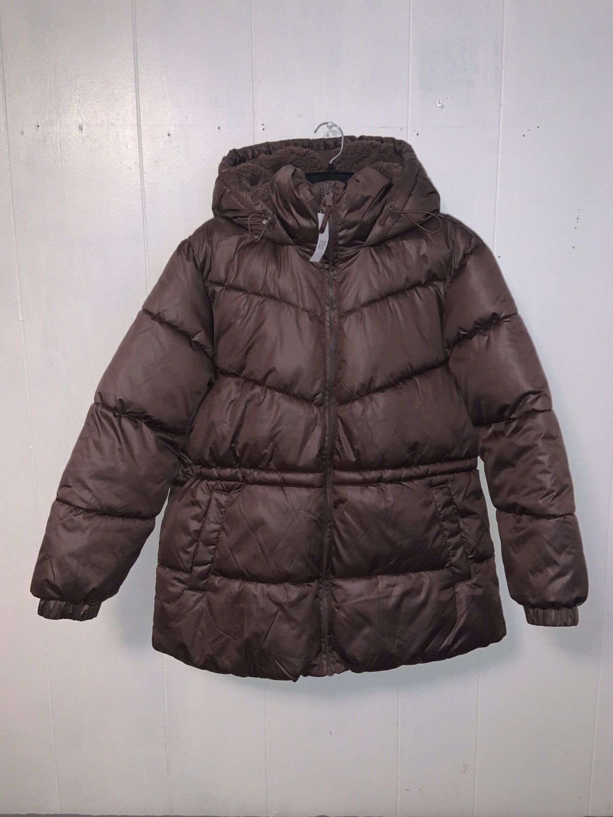 Gap Womens - Cold Control Max Midi Puffer Coat - Size S - Brown Size S / US 4 / IT 40 - 2 Thumbnail