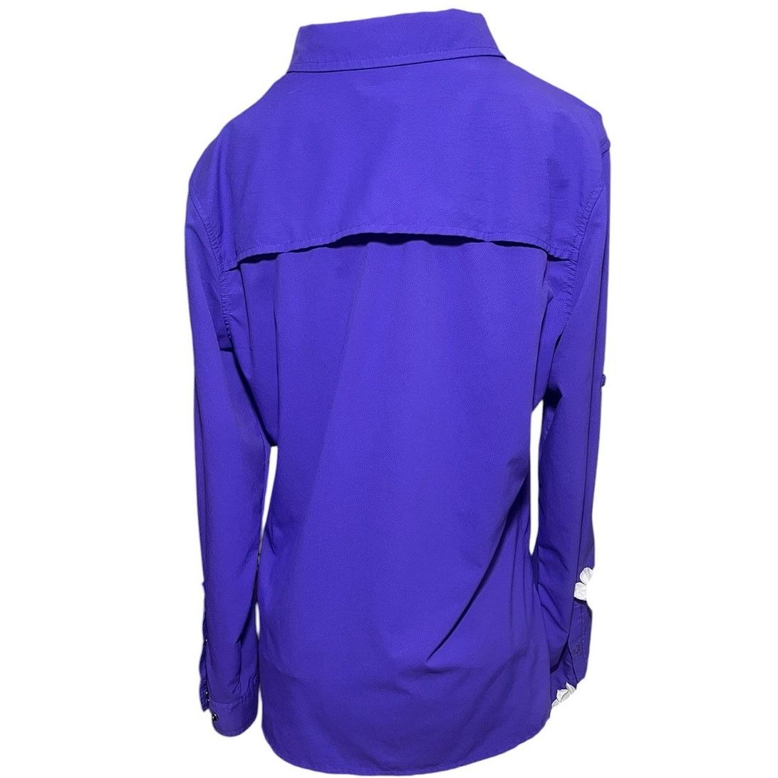 Cabelas Cabela's Womens Purple Front Snap Shirt Size Large Size L / US 10 / IT 46 - 6 Thumbnail