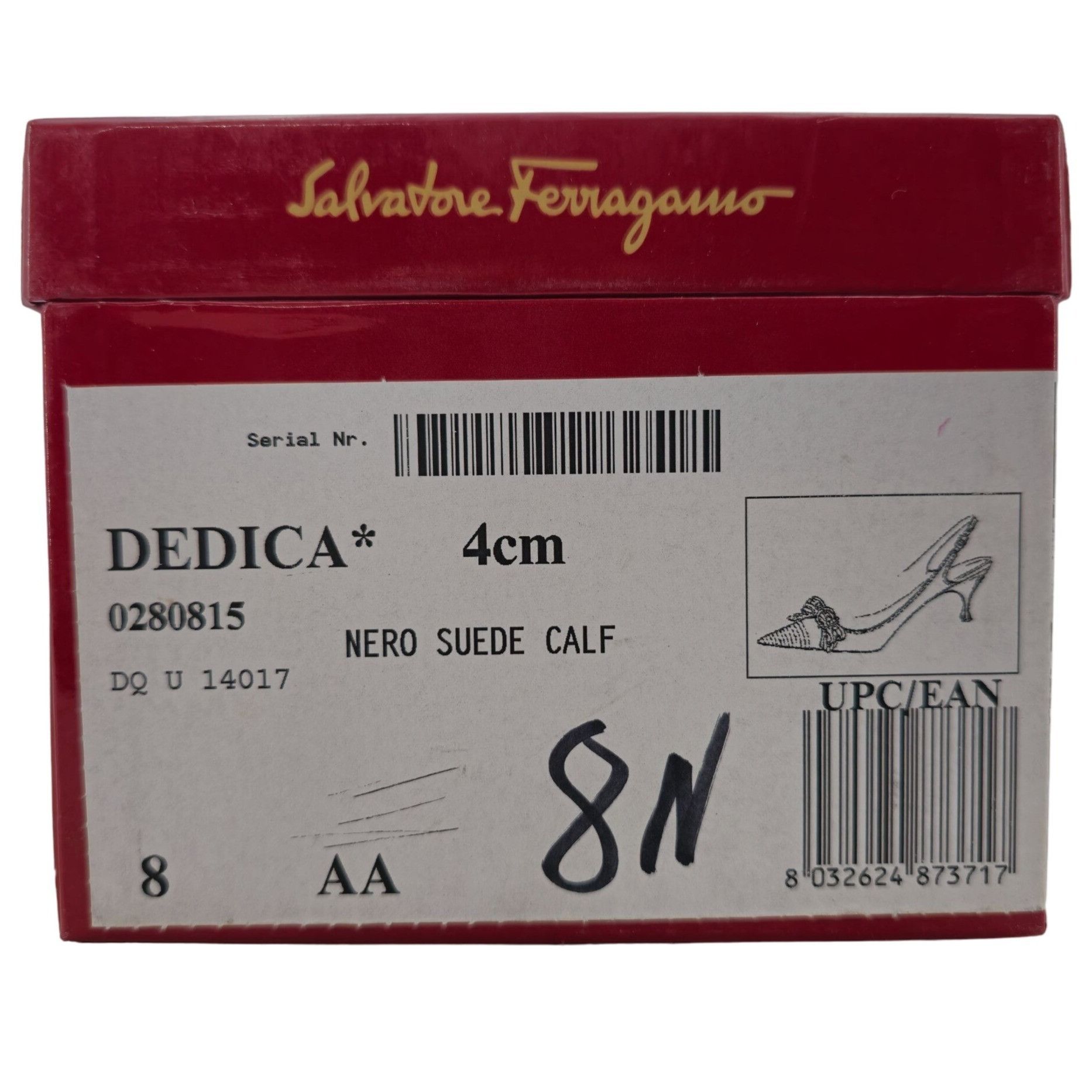 Salvatore Ferragamo Vintage Salvatore Ferragamo Black Striped Suede Formal Sling Size US 8 / IT 38 - 4 Thumbnail